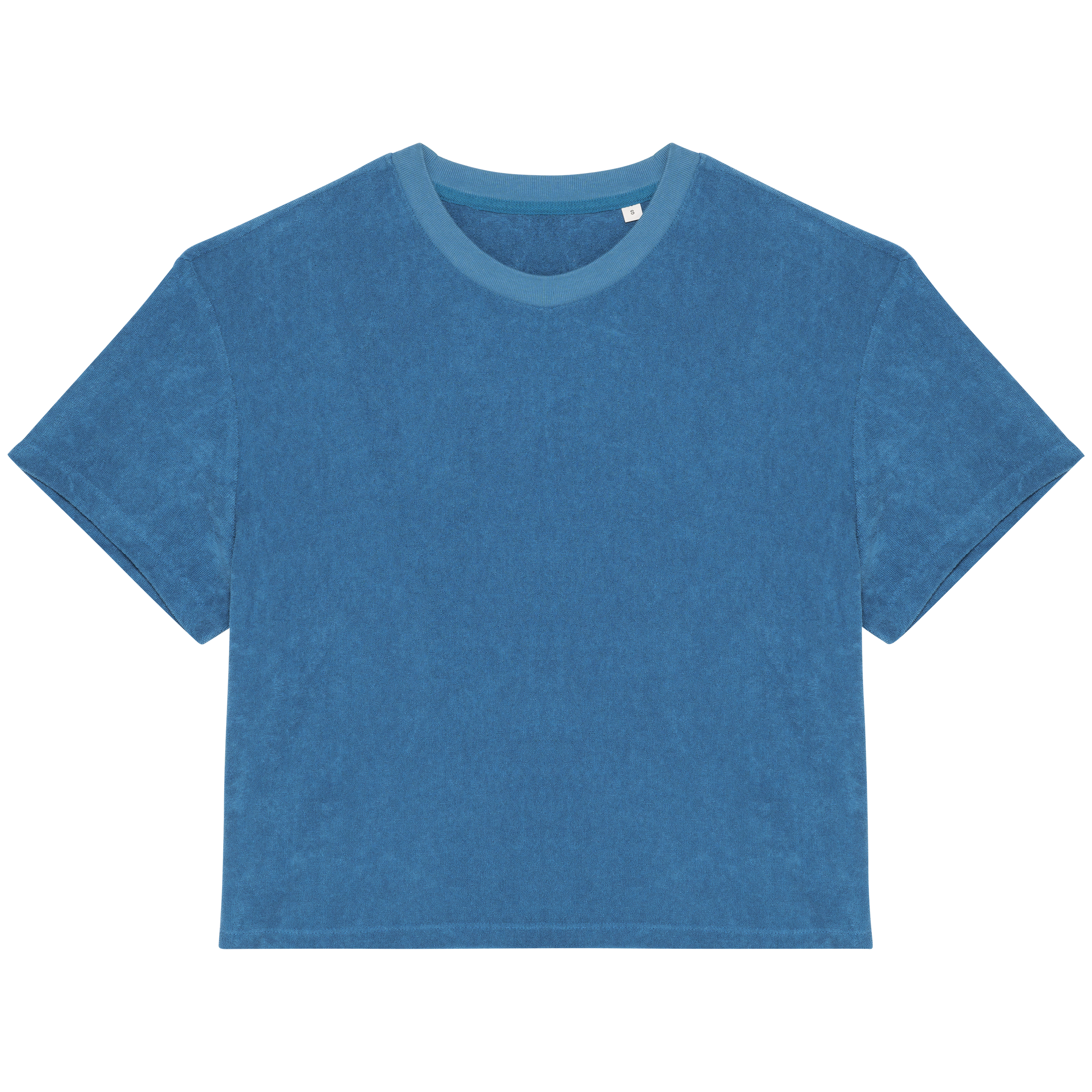 T-shirt sustentável em malha turca de senhora - Azul riviera