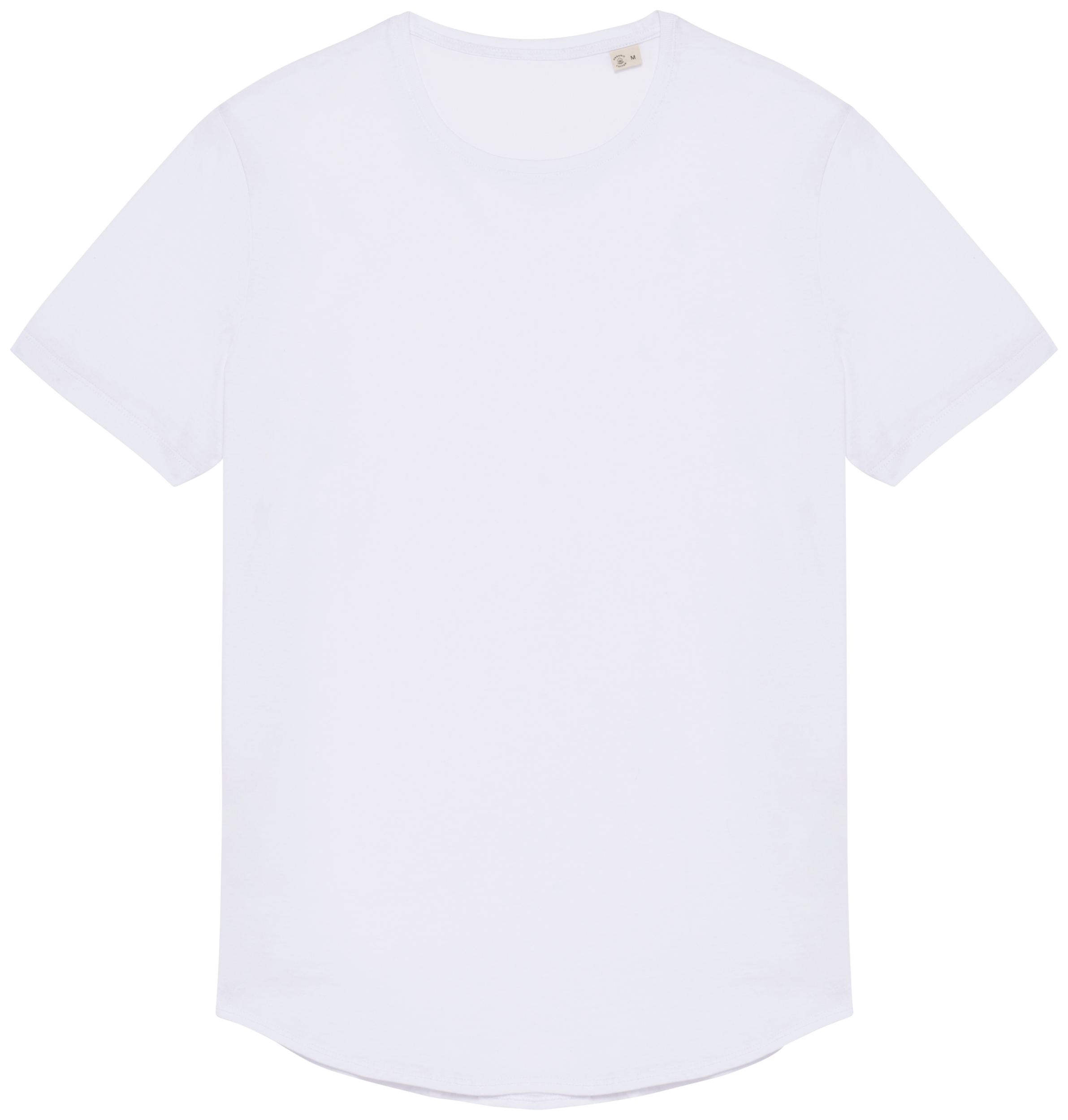 T-shirt base arredondada decote redondo de homem - Branco