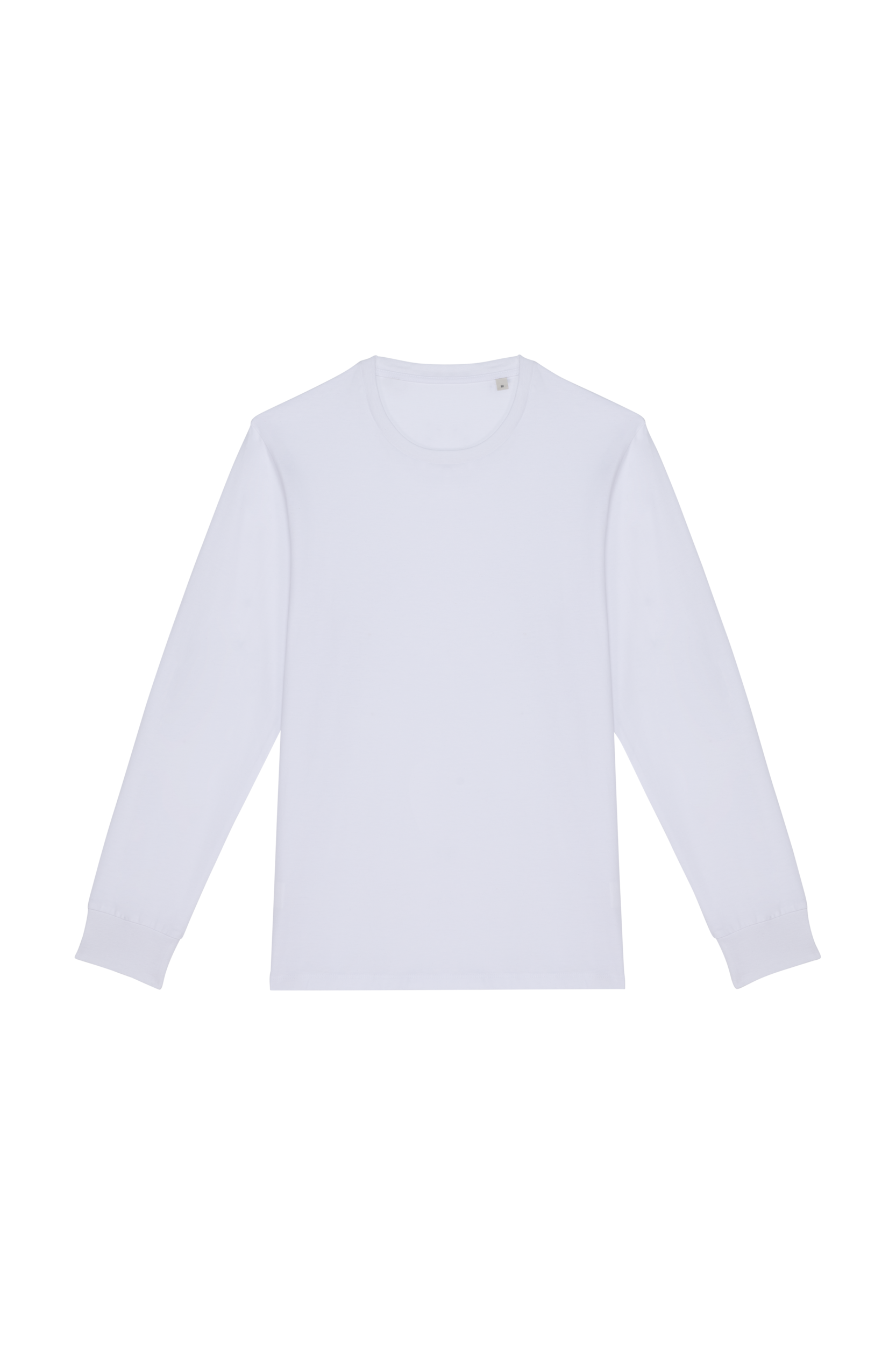 T-shirt sustentável manga comprida unissexo - Branco