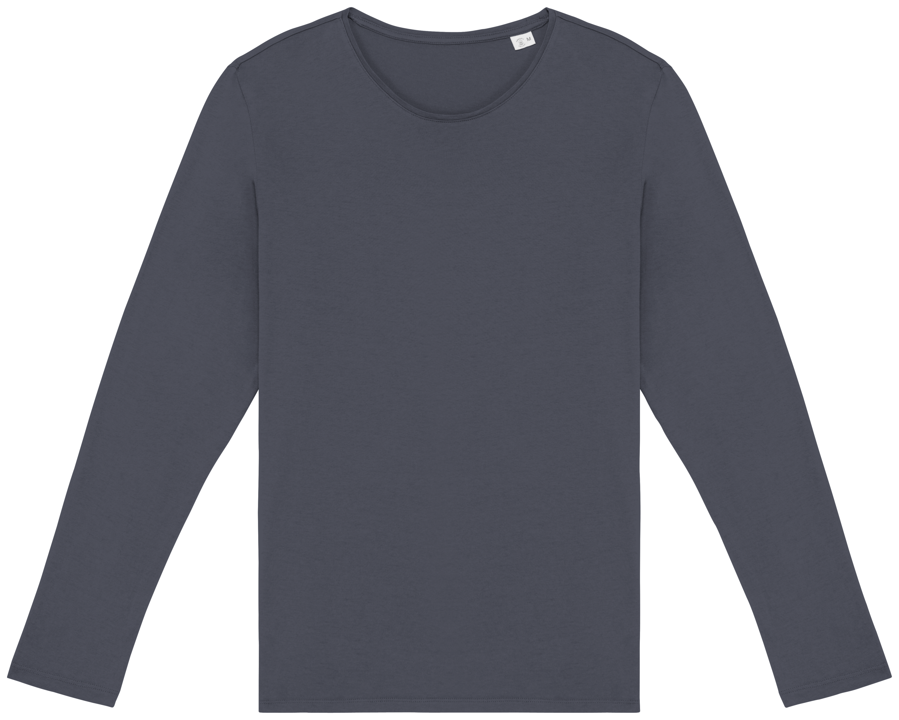 T-shirt sustentável manga comprida com aspecto lavado unissexo - Ardósia lavado