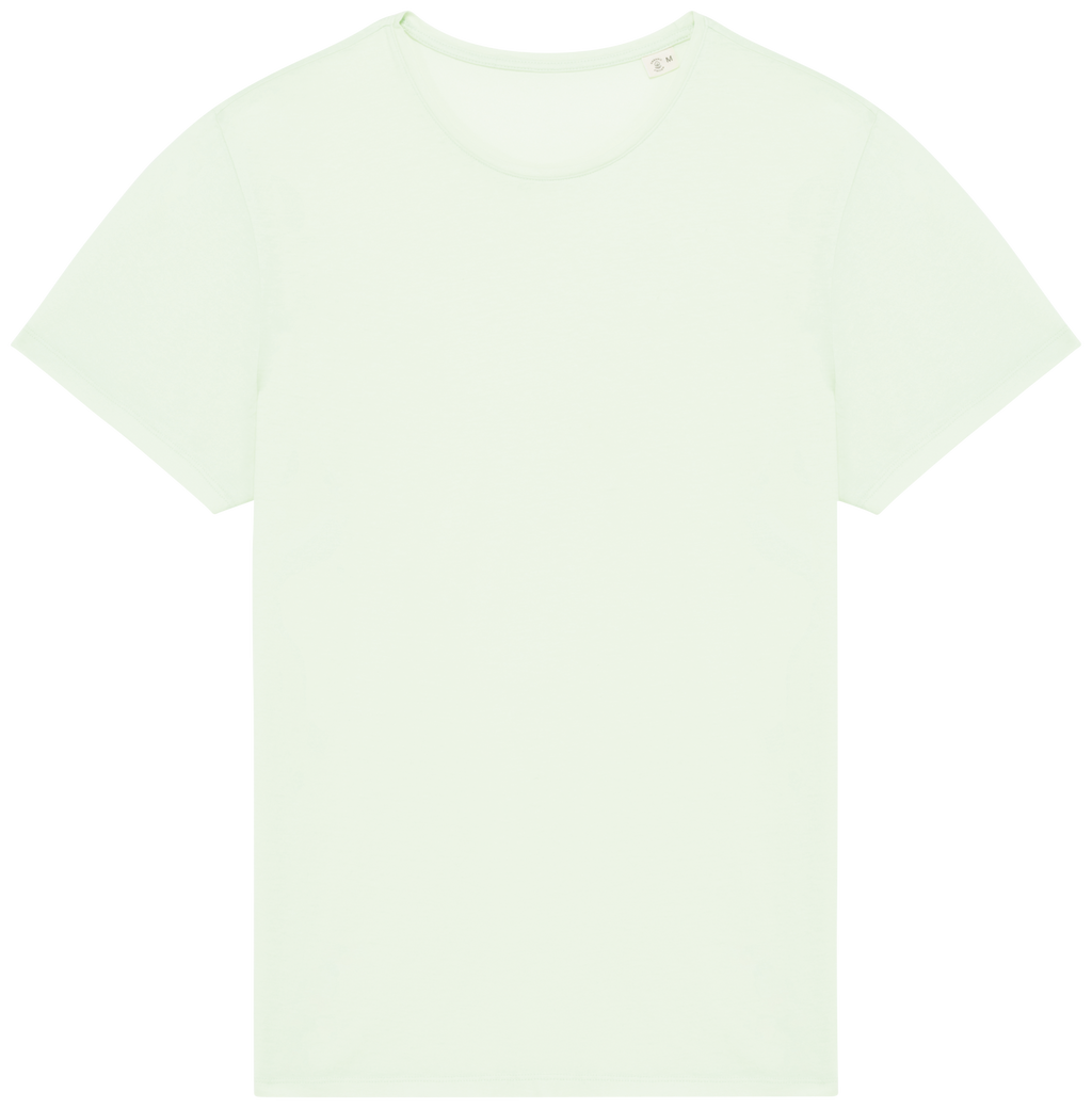 T-shirt sustentável com aspecto lavado unissexo - Verde maçã lavado