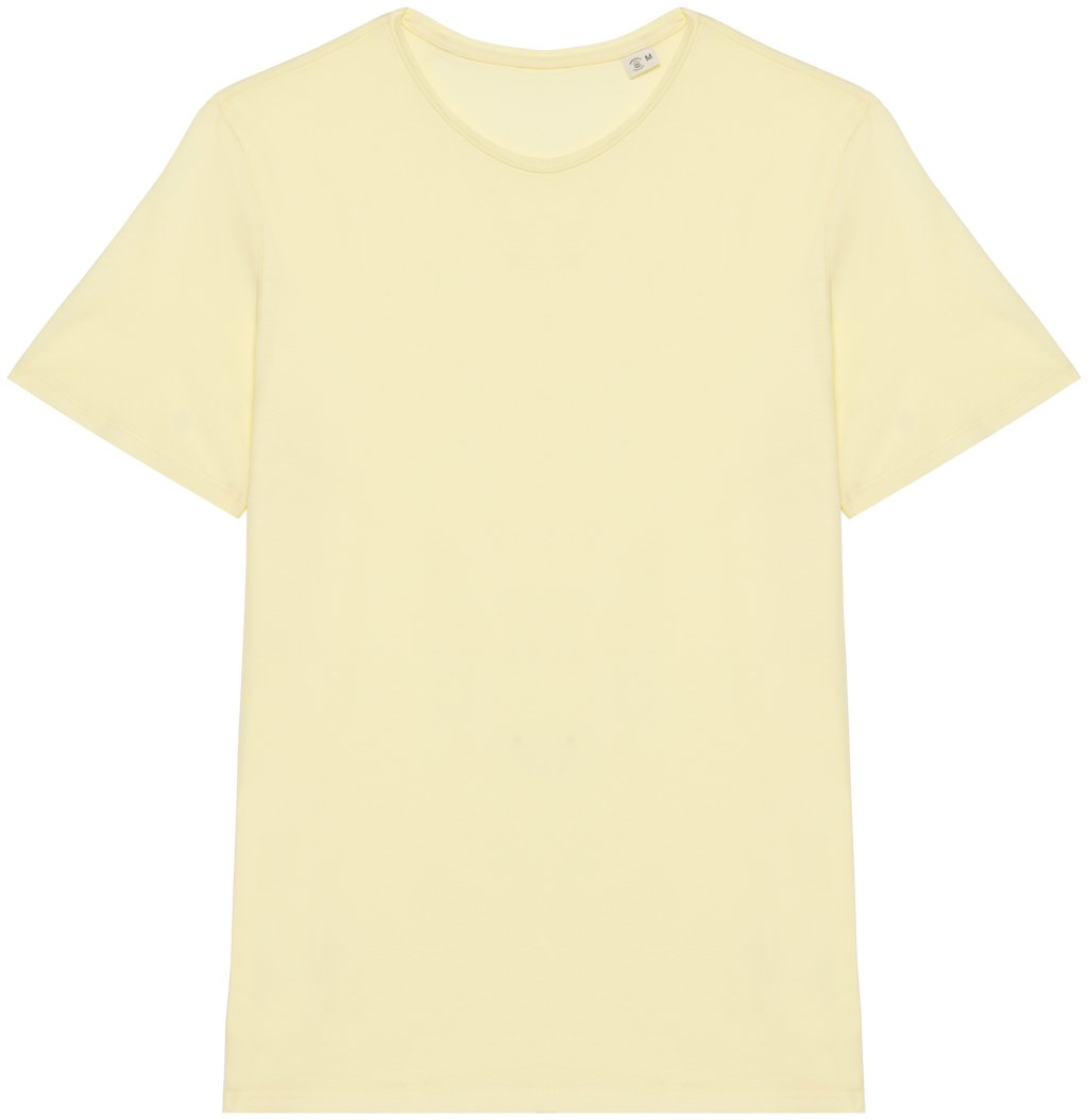 T-shirt sustentável com aspecto lavado unissexo - Limão citrino lavado