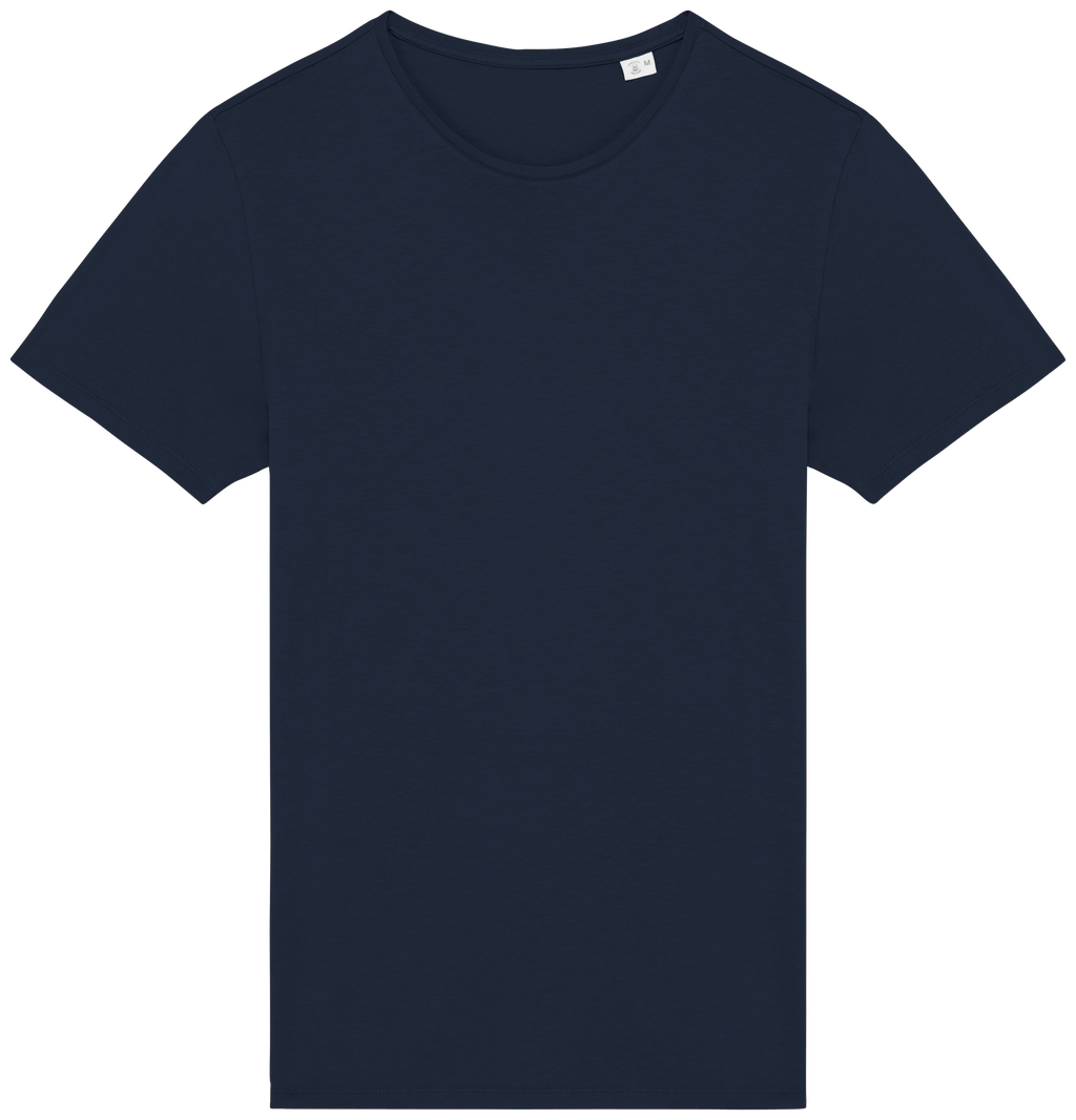 T-shirt sustentável com aspecto lavado unissexo - Azul marinho lavado