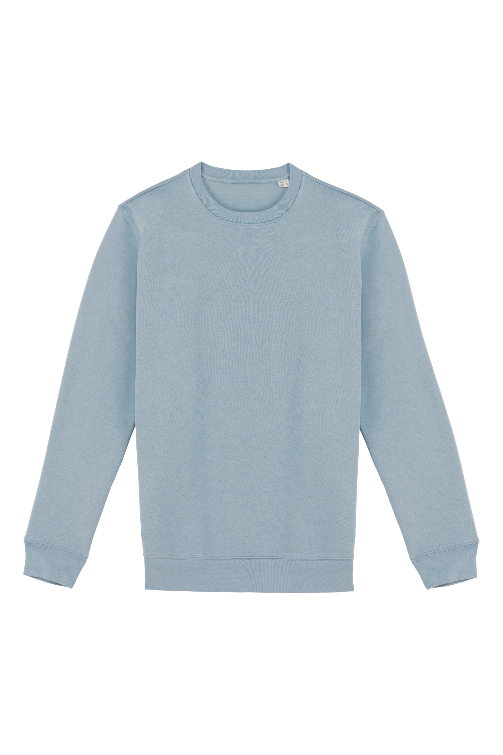 Sweatshirt sustentável decote redondo unissexo - Água marinha