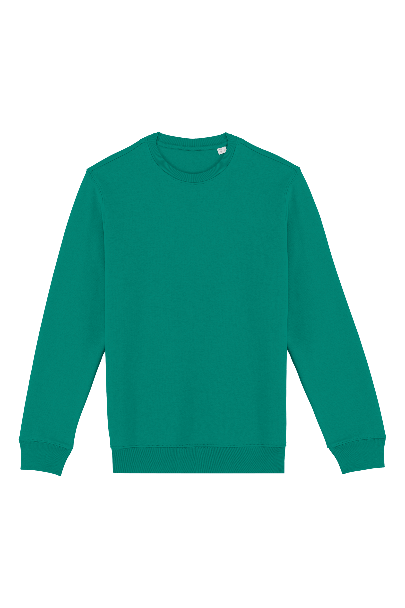 Sweatshirt sustentável decote redondo unissexo - Verde gema