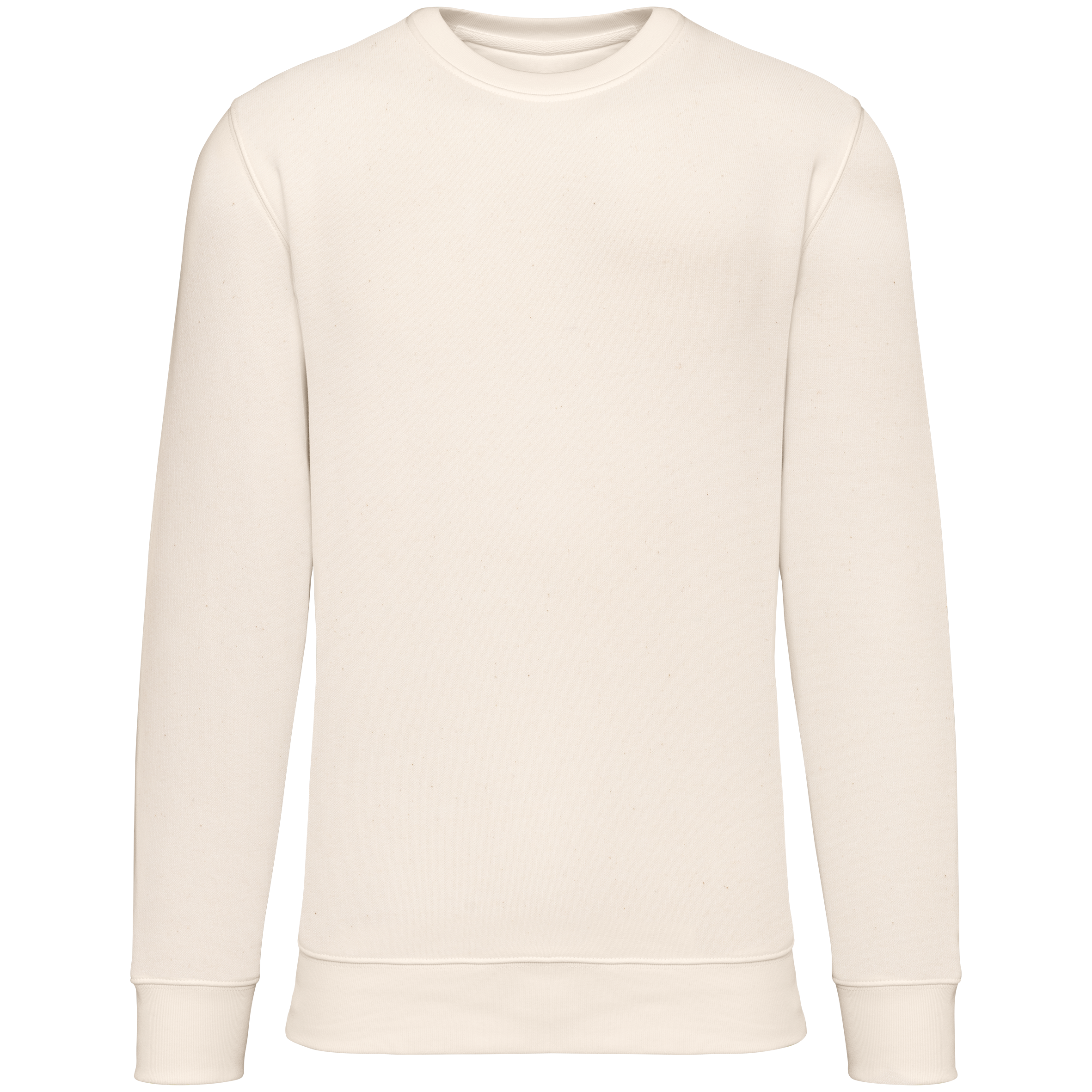 Sweatshirt sustentável decote redondo unissexo - Natural cru