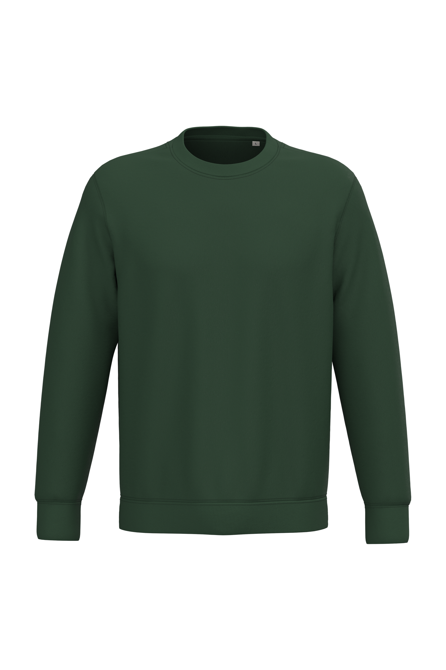 Sweatshirt sustentável decote redondo unissexo - Verde floresta