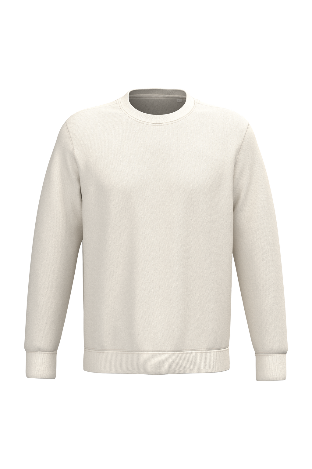 Sweatshirt sustentável decote redondo unissexo - Marfim
