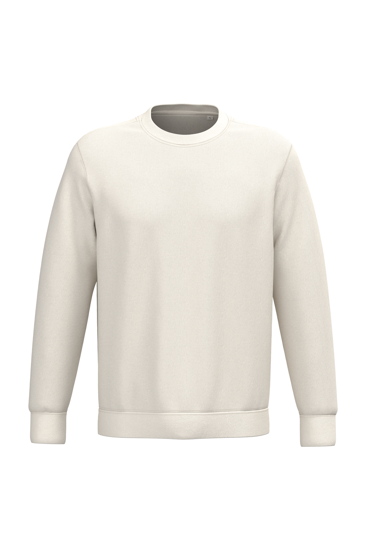 Sweatshirt sustentável decote redondo unissexo - Marfim