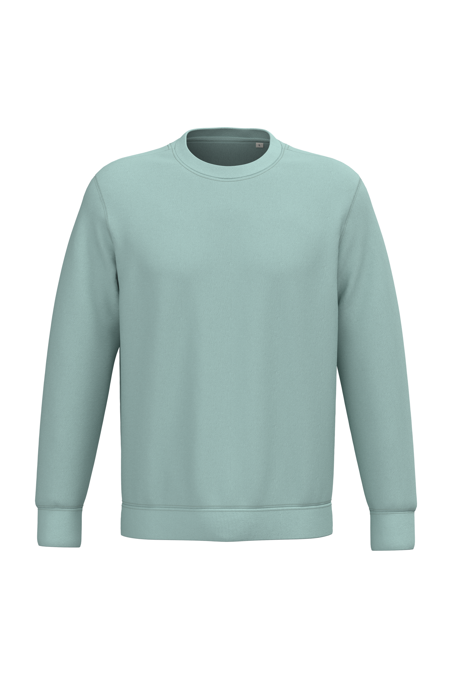 Sweatshirt sustentável decote redondo unissexo - Verde jade