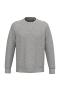 Sweatshirt sustentável decote redondo unissexo - Cinzento lua mesclado