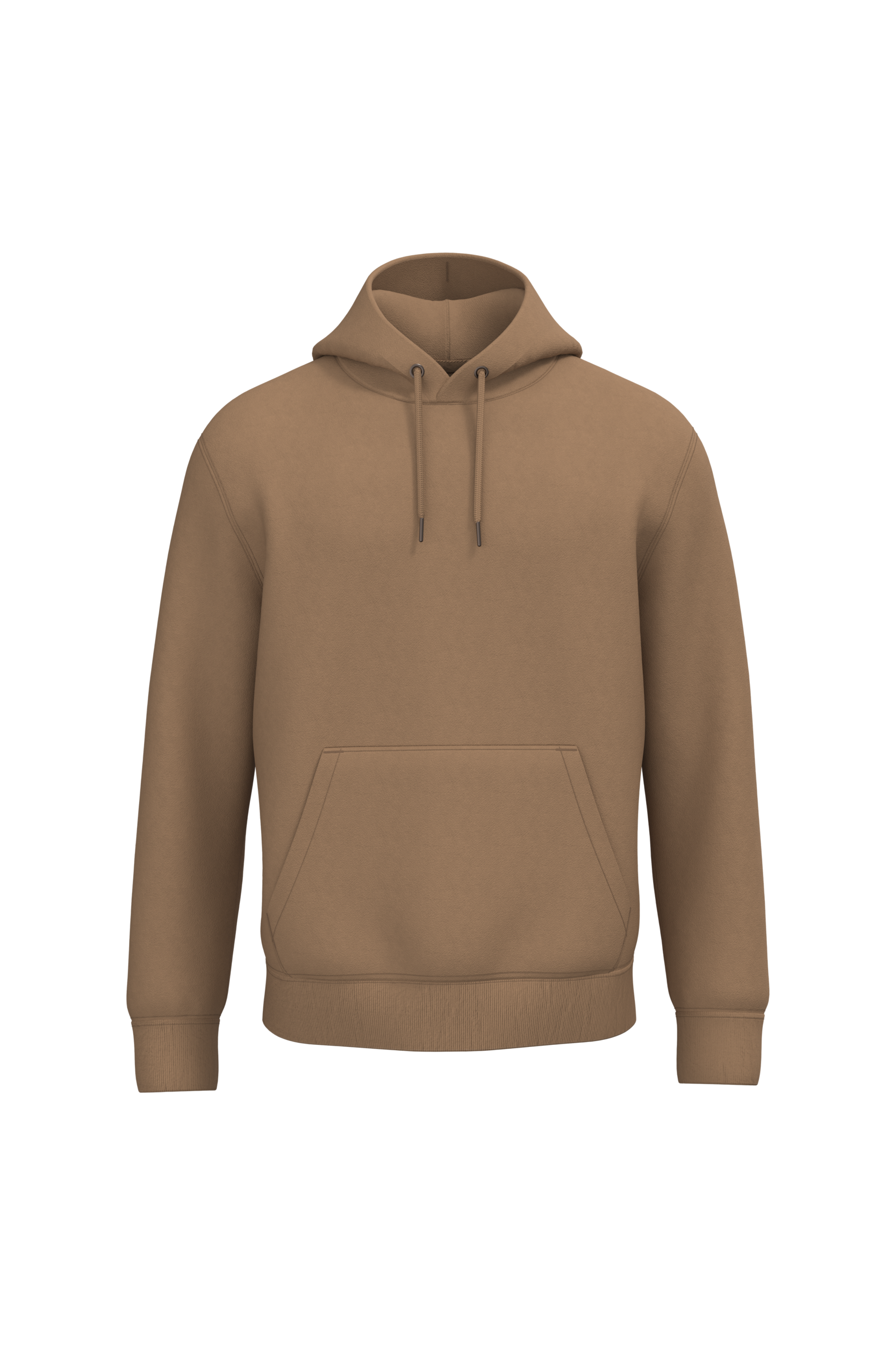 Sweatshirt sustentável com capuz unissexo - Camel escuro