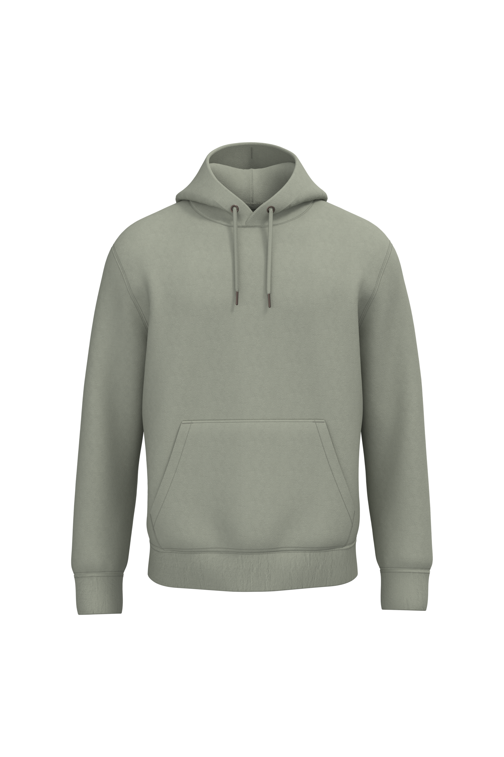 Sweatshirt sustentável com capuz unissexo - Verde amêndoa
