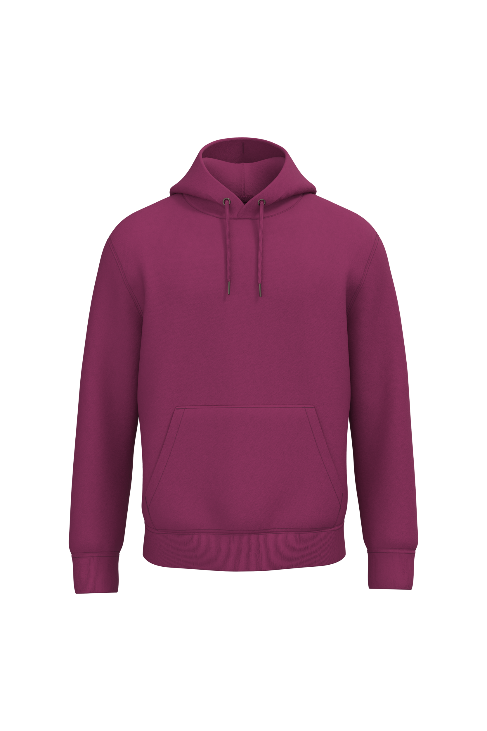 Sweatshirt sustentável com capuz unissexo - Roxo cereja