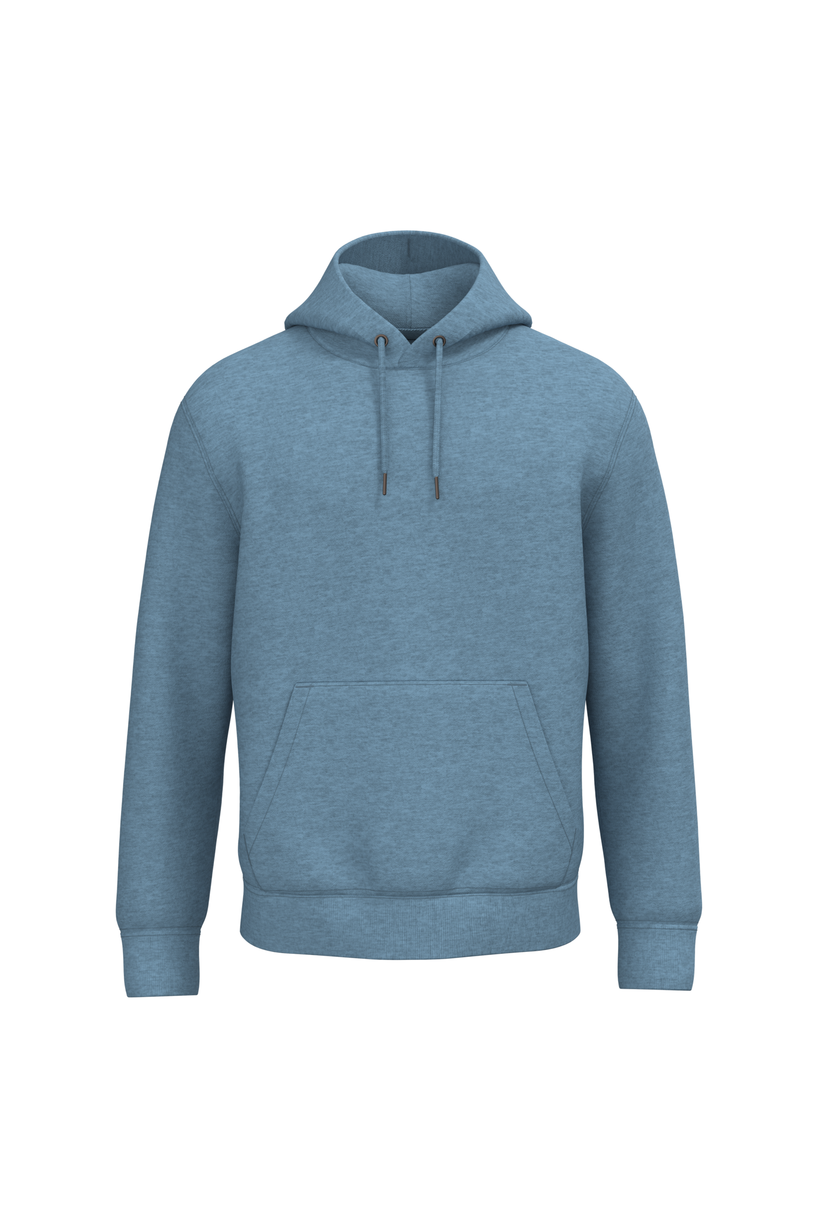 Sweatshirt sustentável com capuz unissexo - Azul frio mesclado