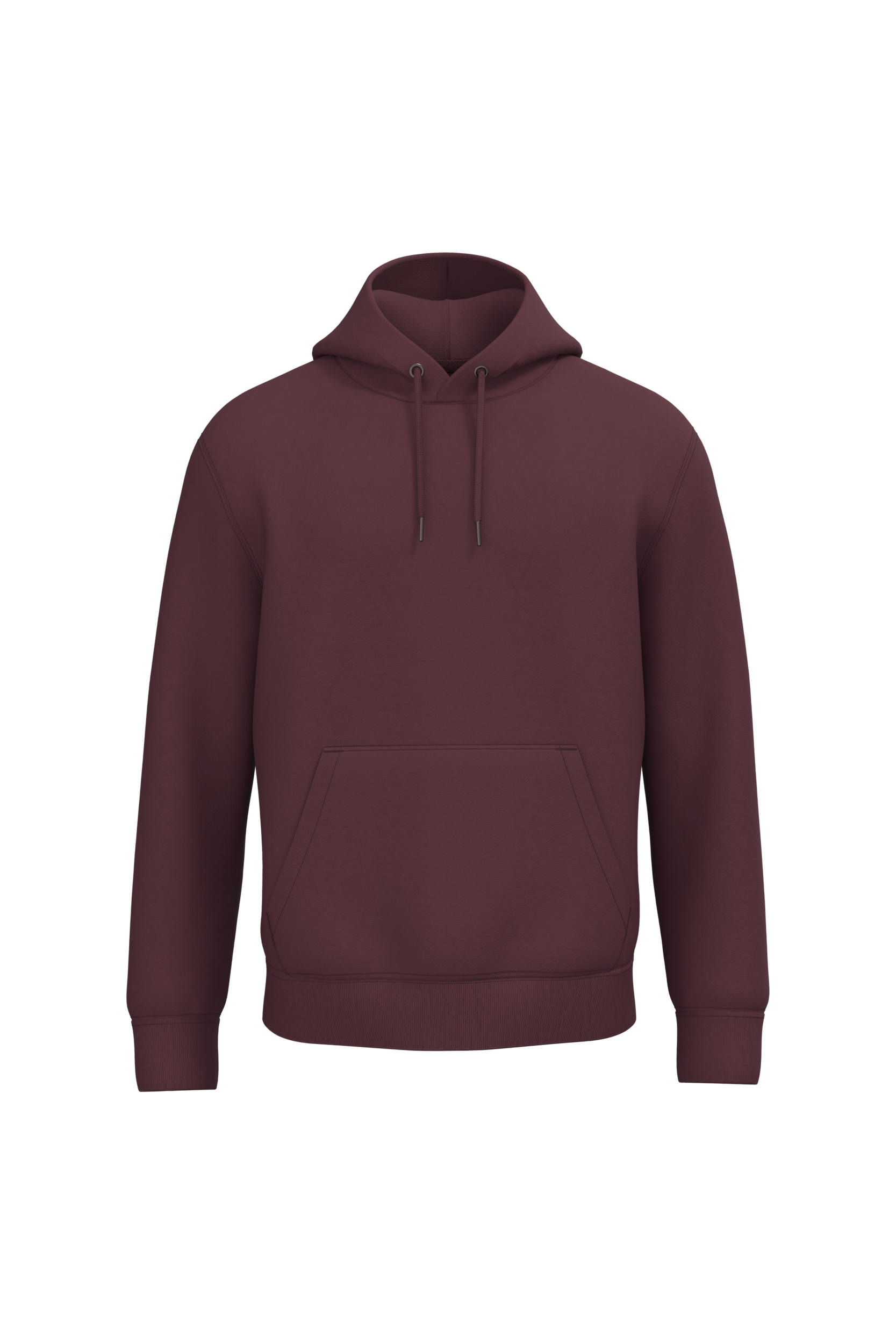 Sweatshirt sustentável com capuz unissexo - Cereja escura