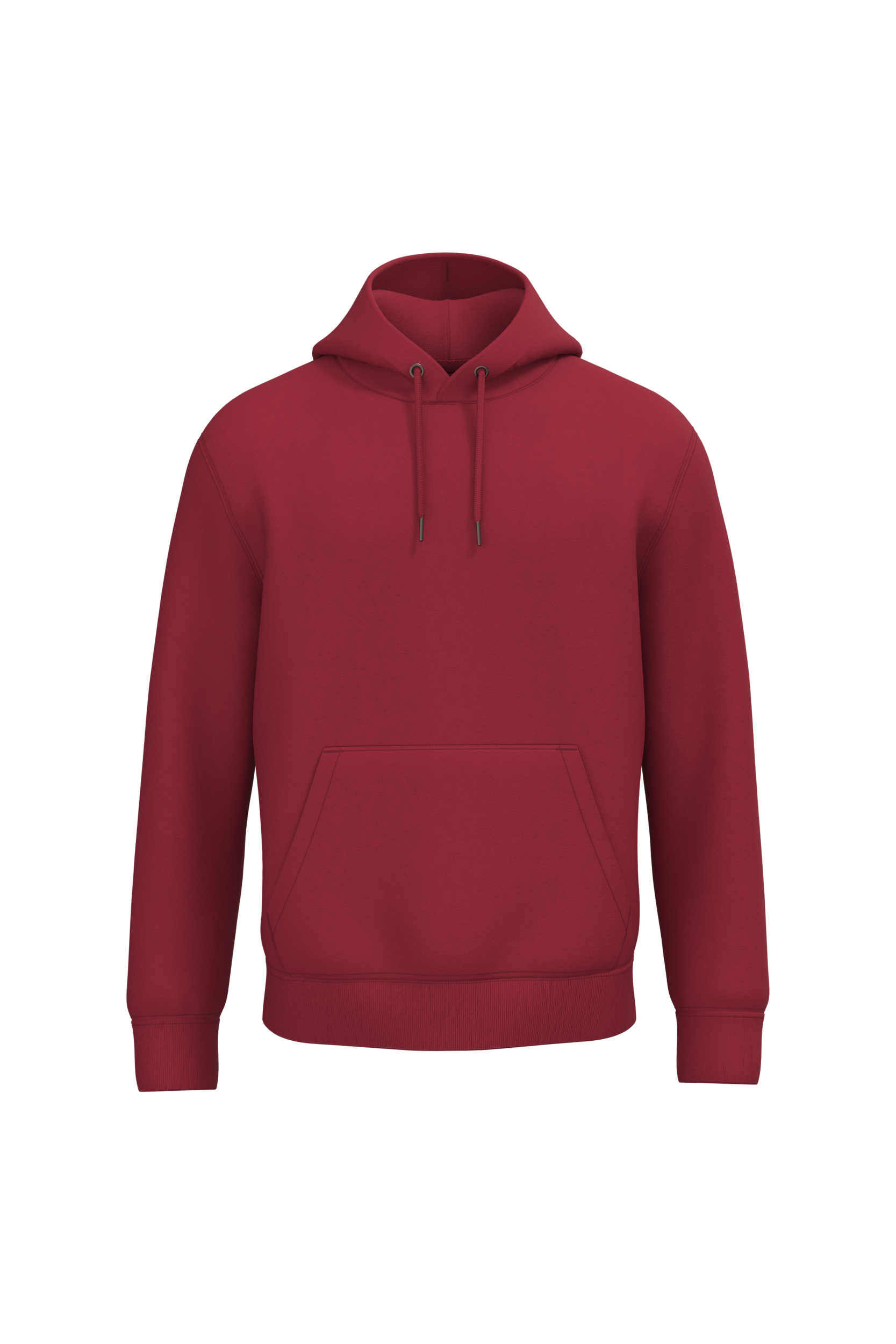 Sweatshirt sustentável com capuz unissexo - Vermelho hibisco