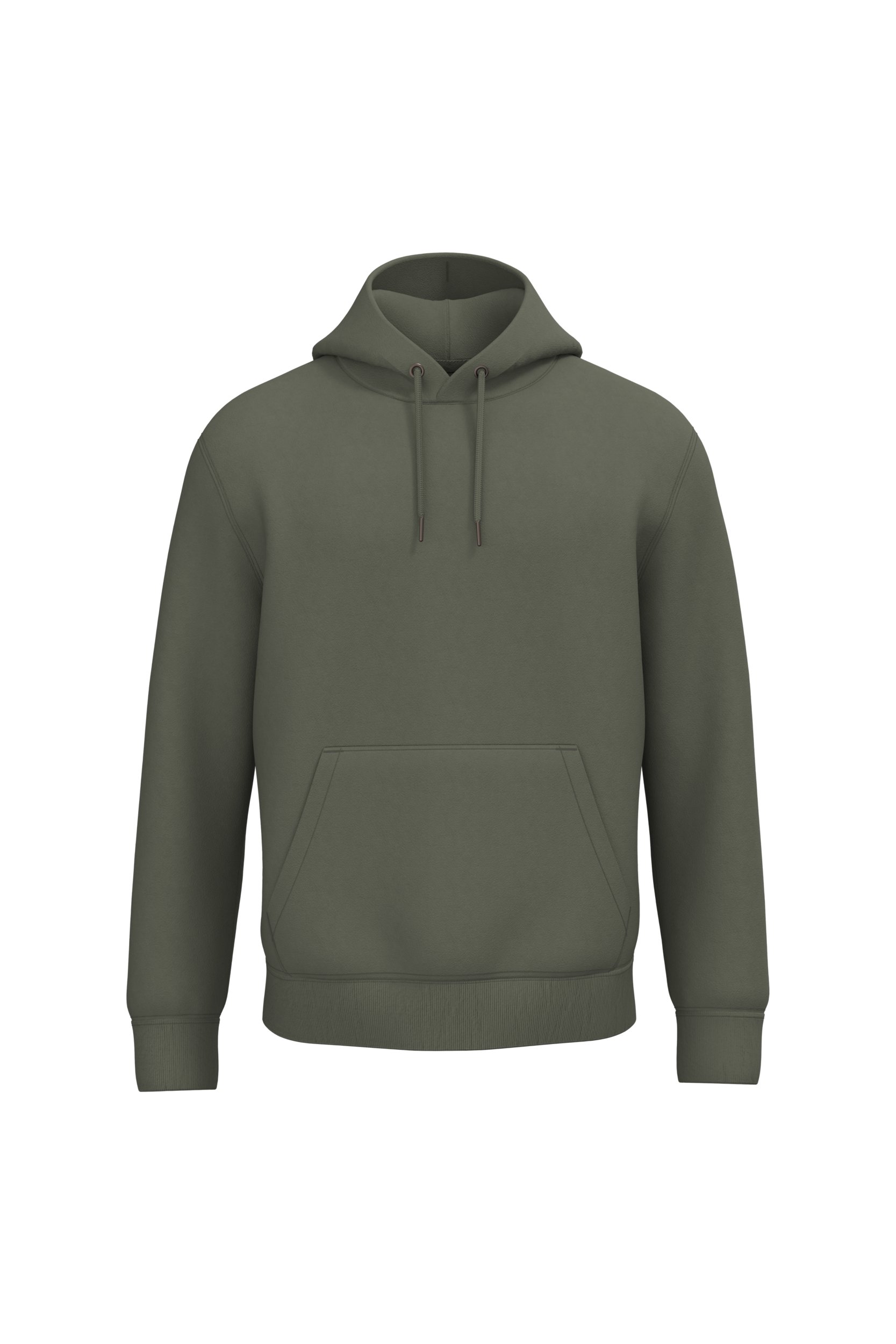 Sweatshirt sustentável com capuz unissexo - Caqui orgânico