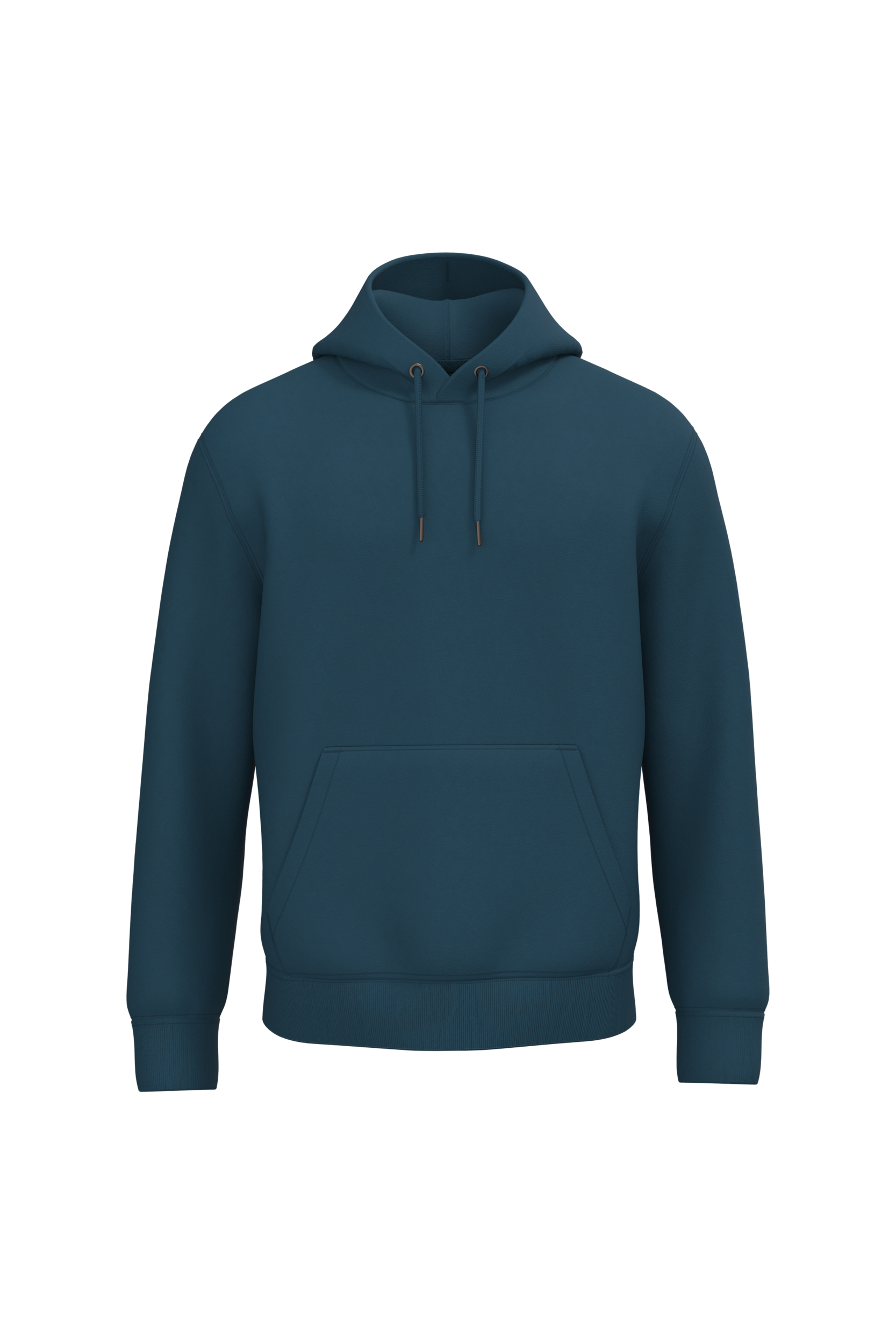 Sweatshirt sustentável com capuz unissexo - Azul pavão