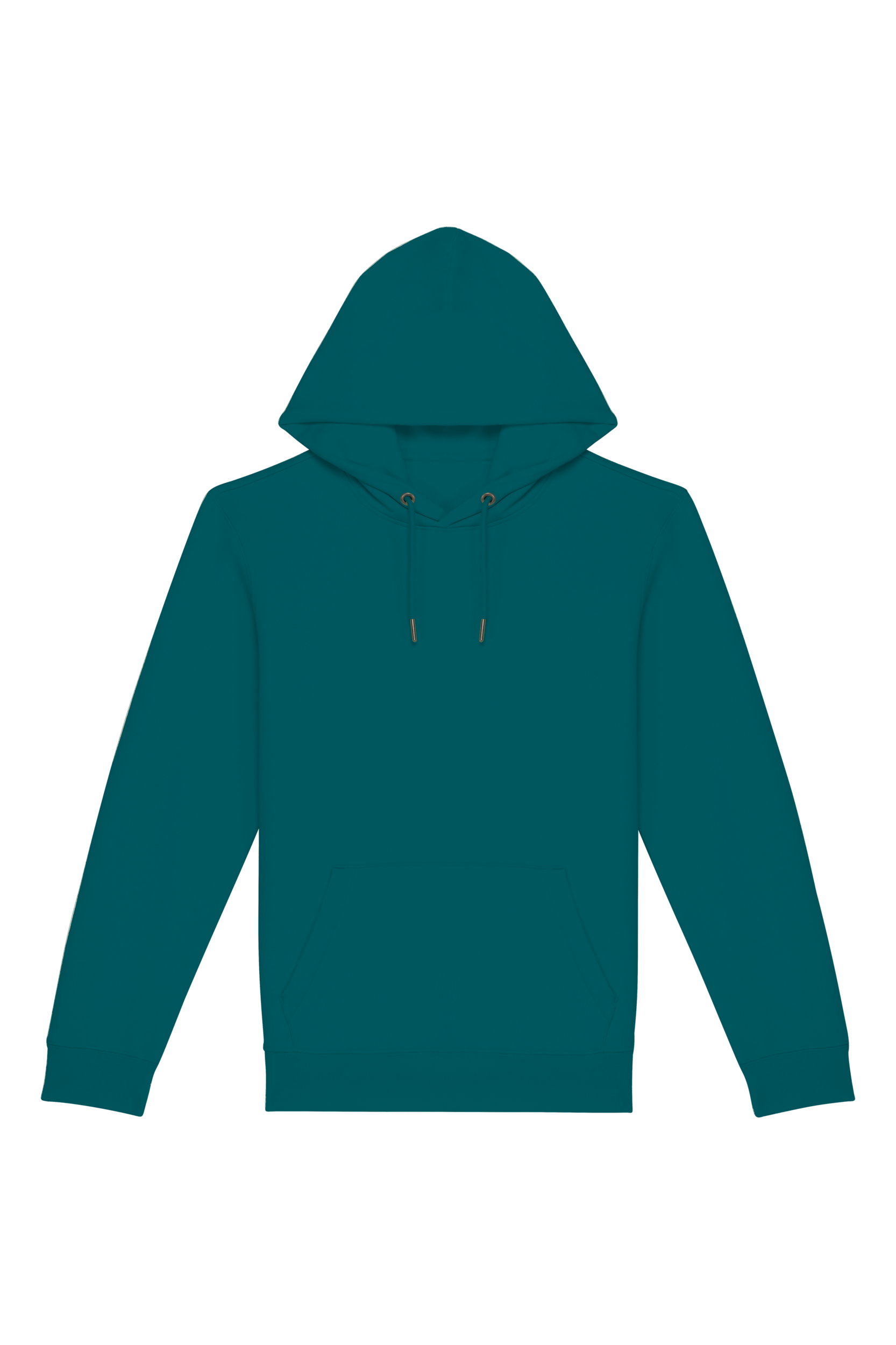 Sweatshirt sustentável com capuz unissexo - Verde pavão