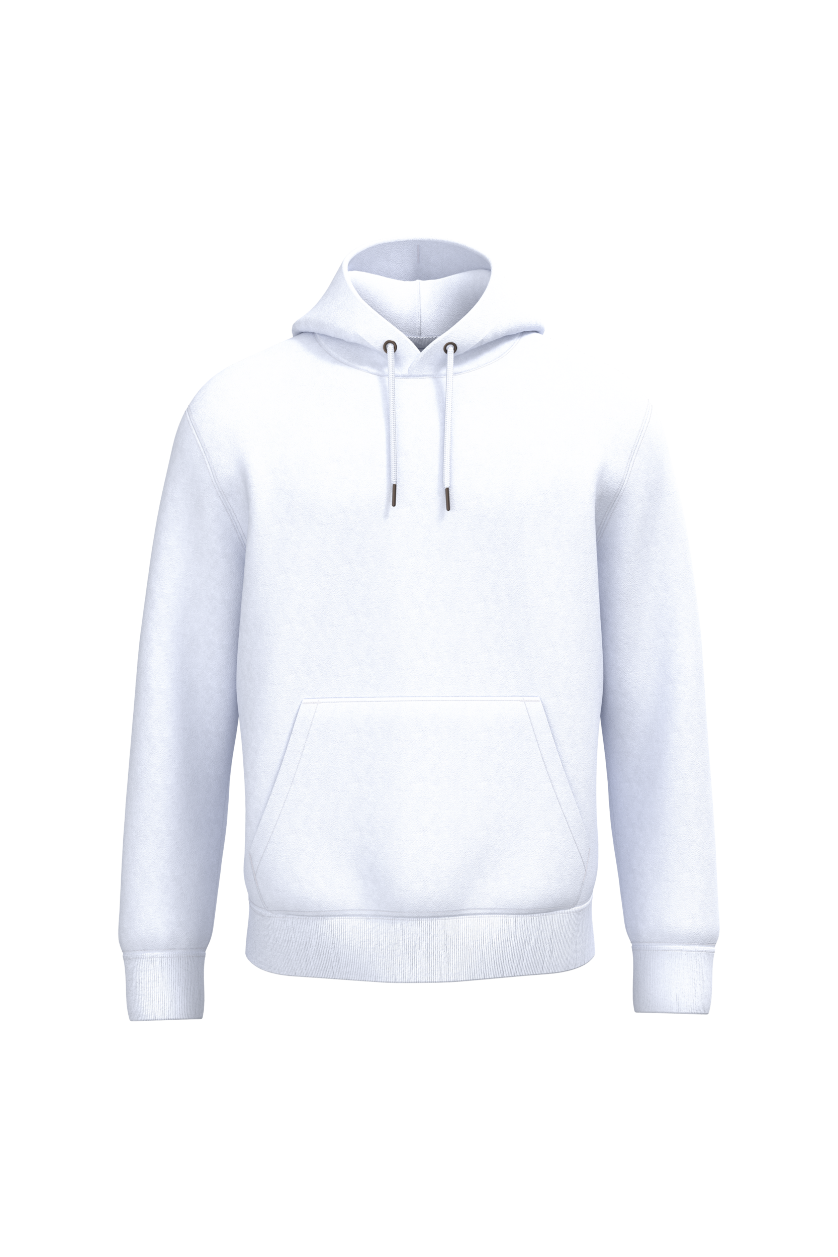 Sweatshirt sustentável com capuz unissexo - Branco