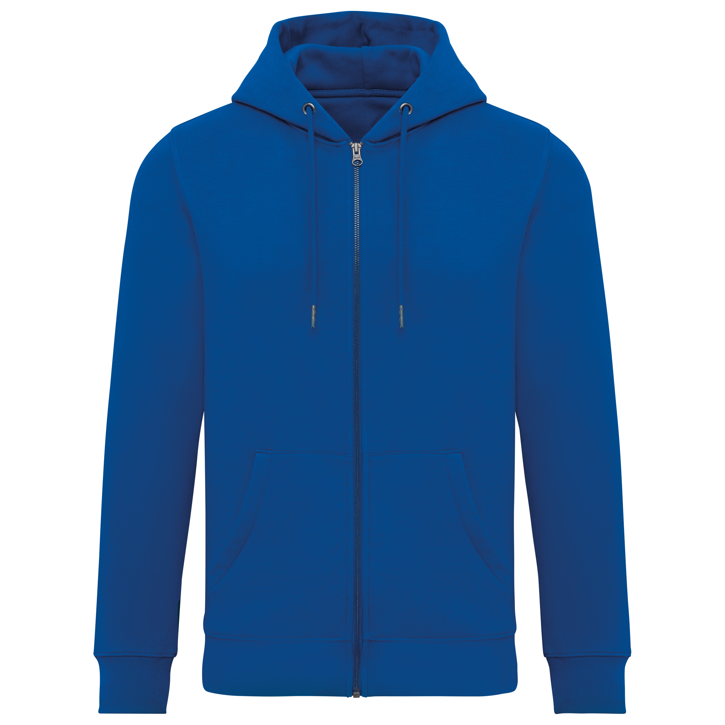 Sweatshirt sustentável com fecho e capuz unissexo - Azul mar