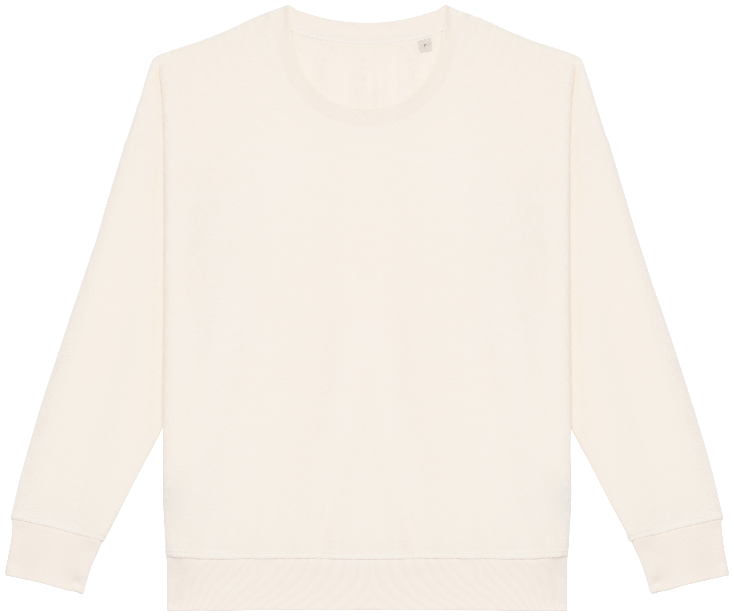 Sweatshirt sustentável em malha turca de senhora - Marfim