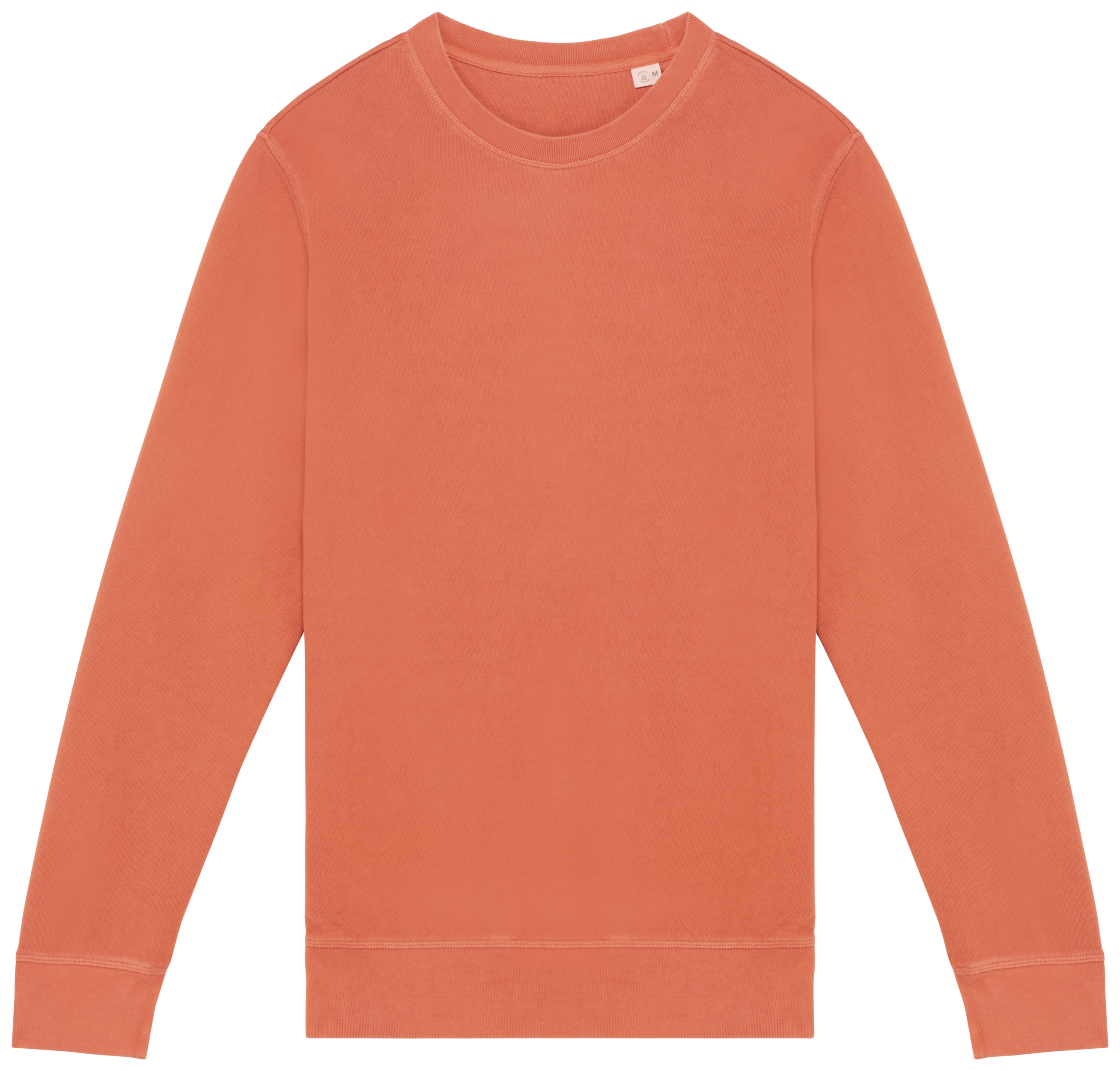 Sweatshirt sustentável decote redondo French Terry unissexo - Pomelo lavado