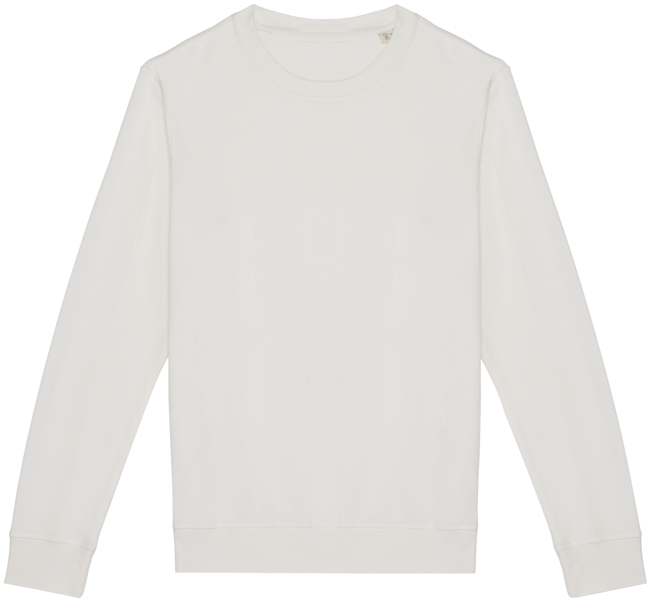 Sweatshirt sustentável decote redondo French Terry unissexo - Marfim lavado