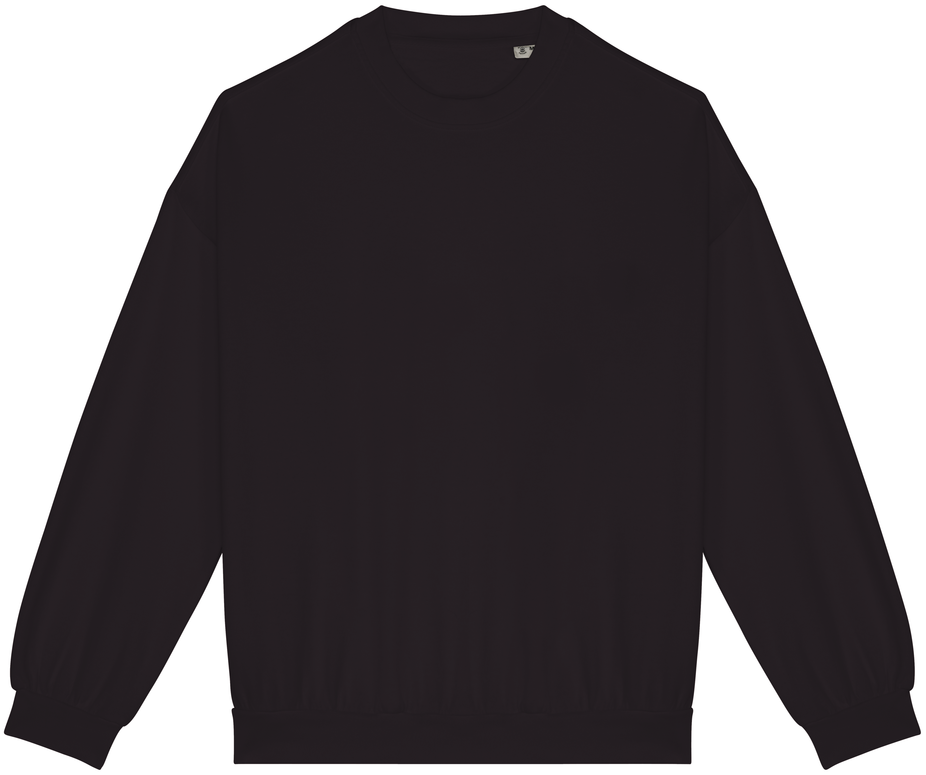 Sweatshirt sustentável oversize French Terry unissexo - Preto lavado
