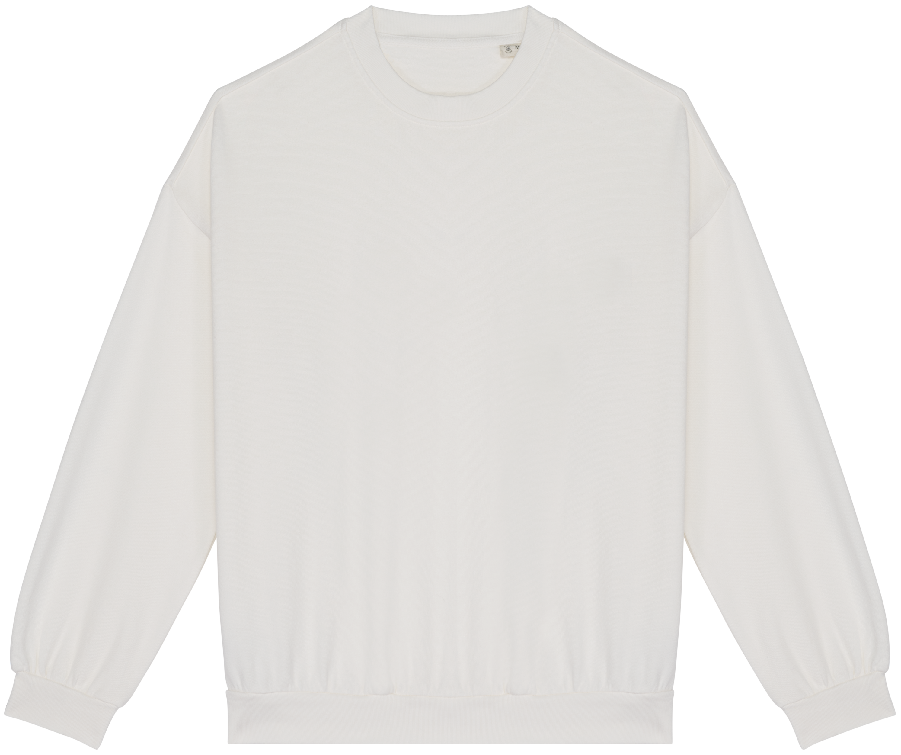 Sweatshirt sustentável oversize French Terry unissexo - Marfim lavado
