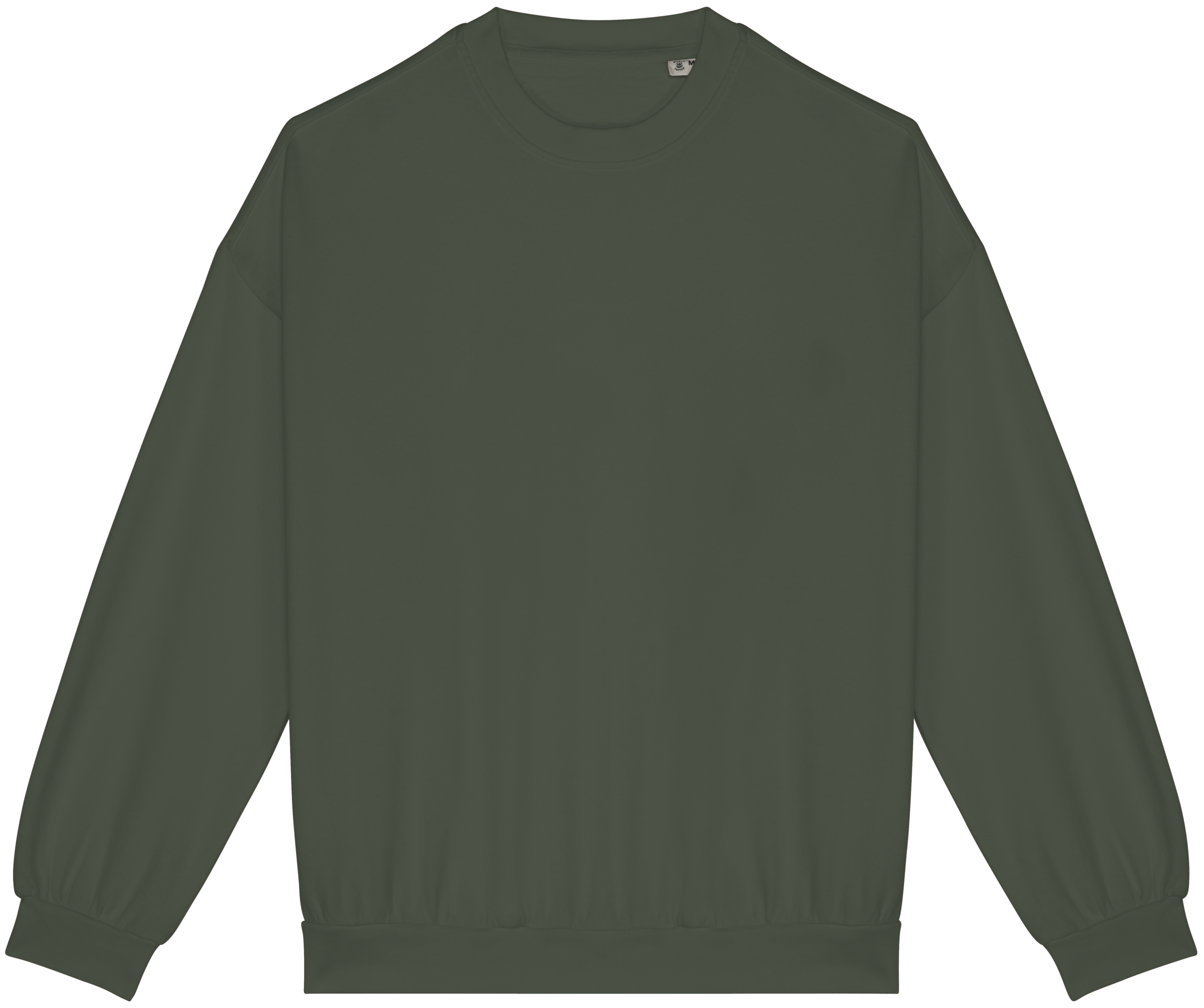 Sweatshirt sustentável oversize French Terry unissexo - Caqui orgânico lavado