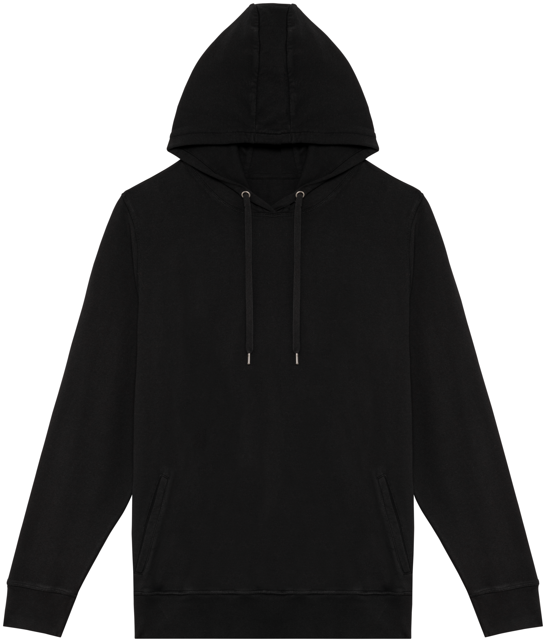 Sweatshirt sustentável com capuz French Terry unissexo - Preto lavado