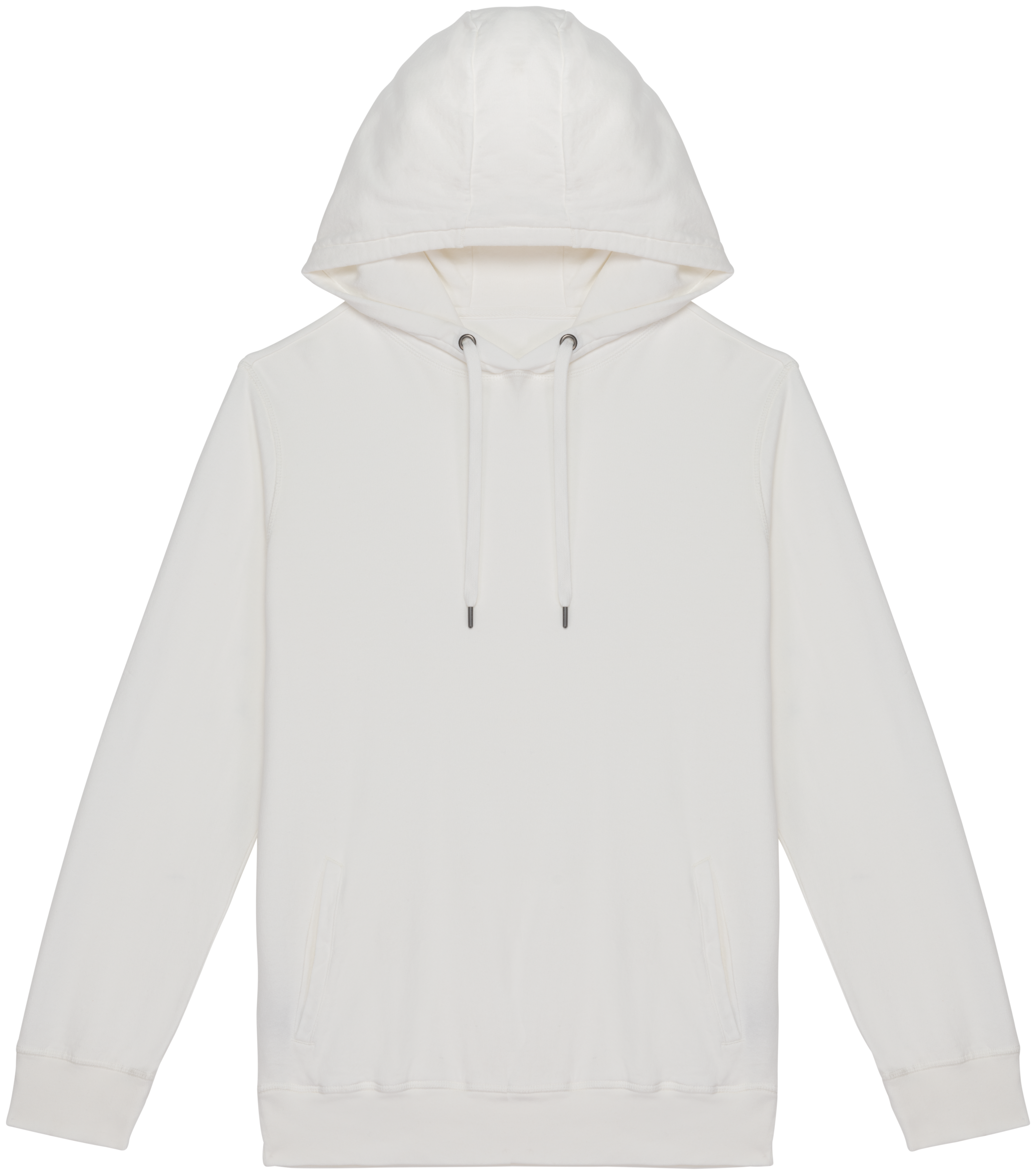 Sweatshirt sustentável com capuz French Terry unissexo - Marfim lavado