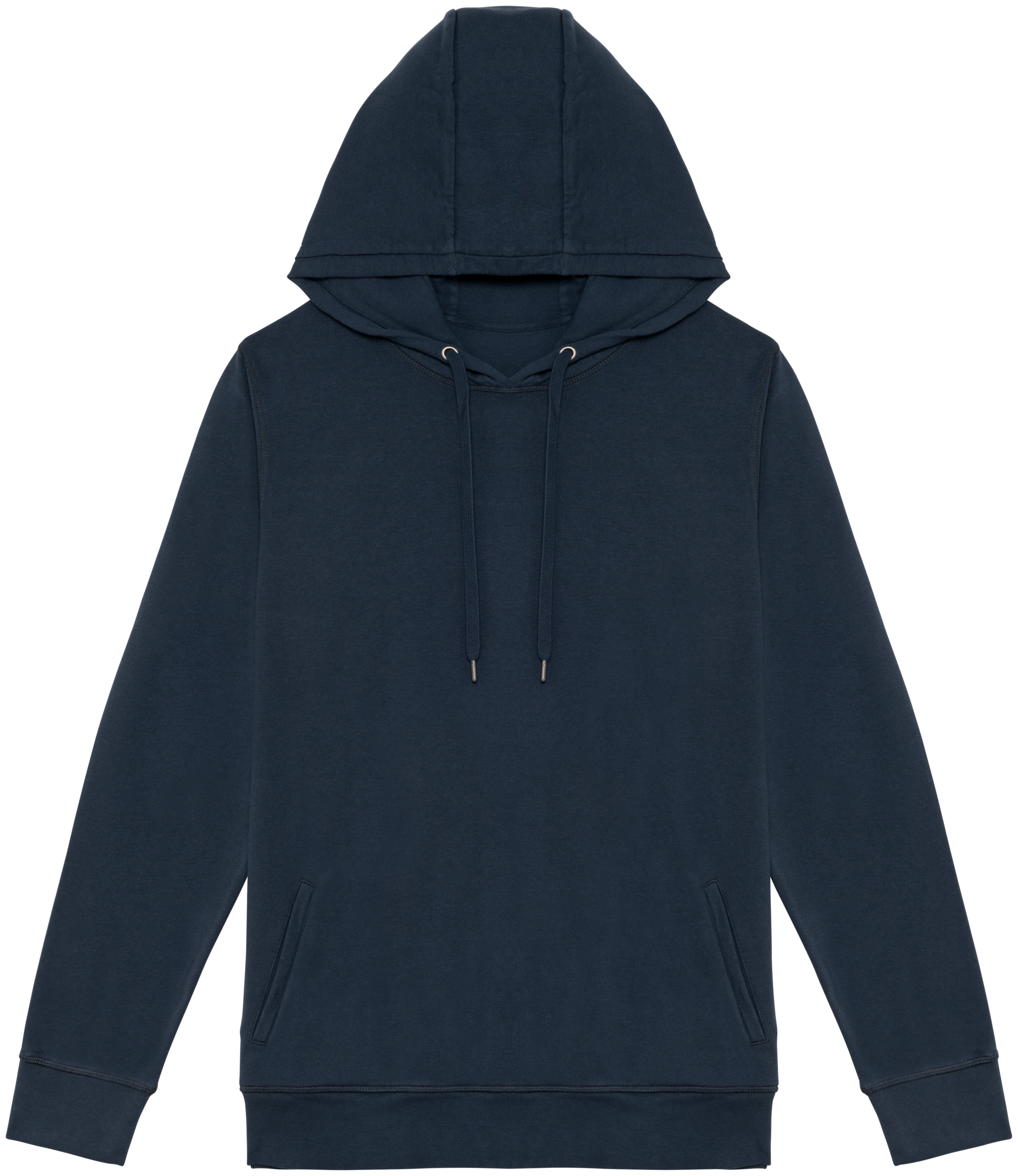 Sweatshirt sustentável com capuz French Terry unissexo - Azul marinho lavado