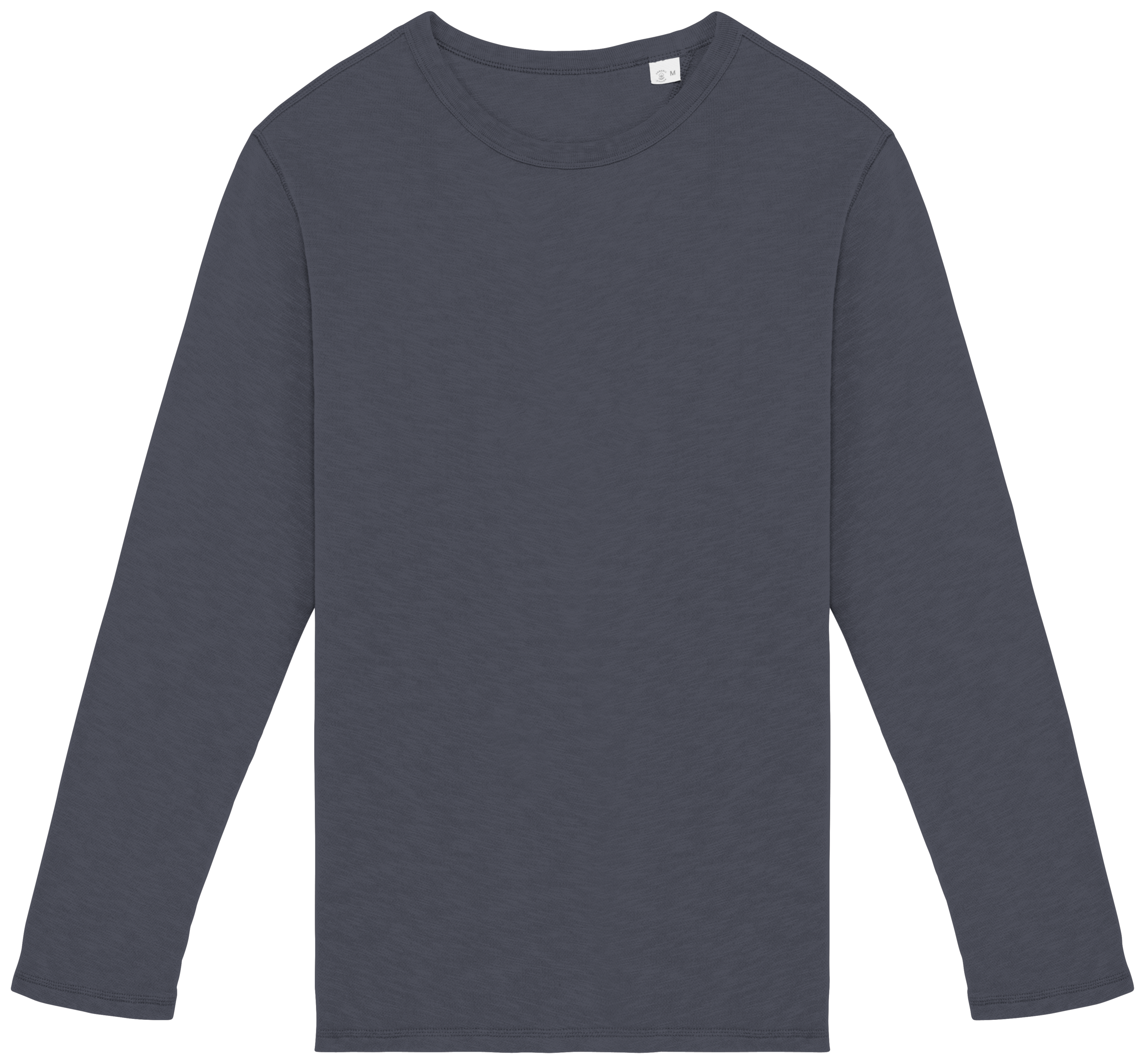 Sweatshirt sustentável decote redondo com aspecto lavado French Terry unissexo - Ardósia lavado