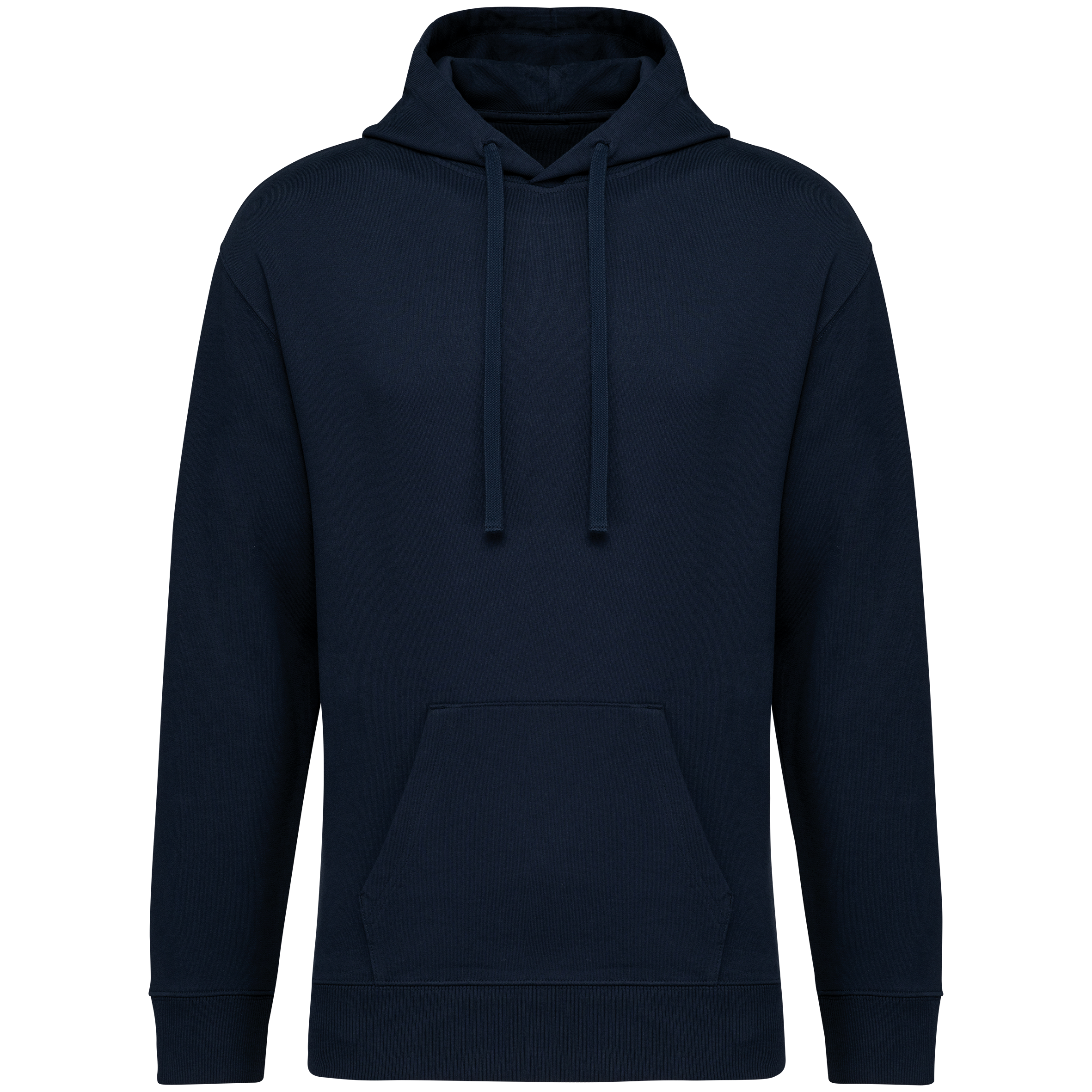 Sweatshirt sustentável com capuz e ombros descaídos French Terry unissexo - Azul marinho