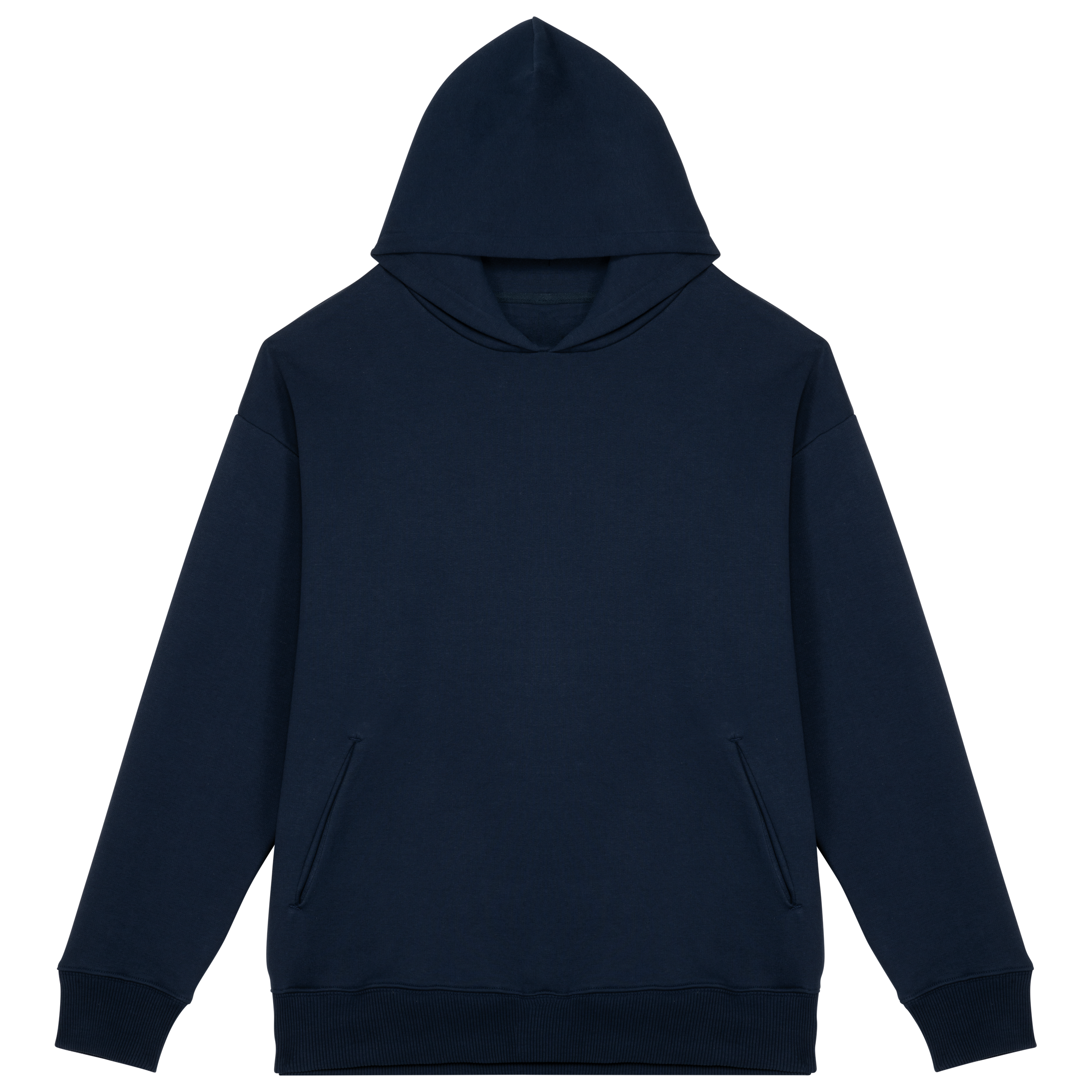 Sweatshirt sustentável com capuz oversize unissexo - Azul marinho