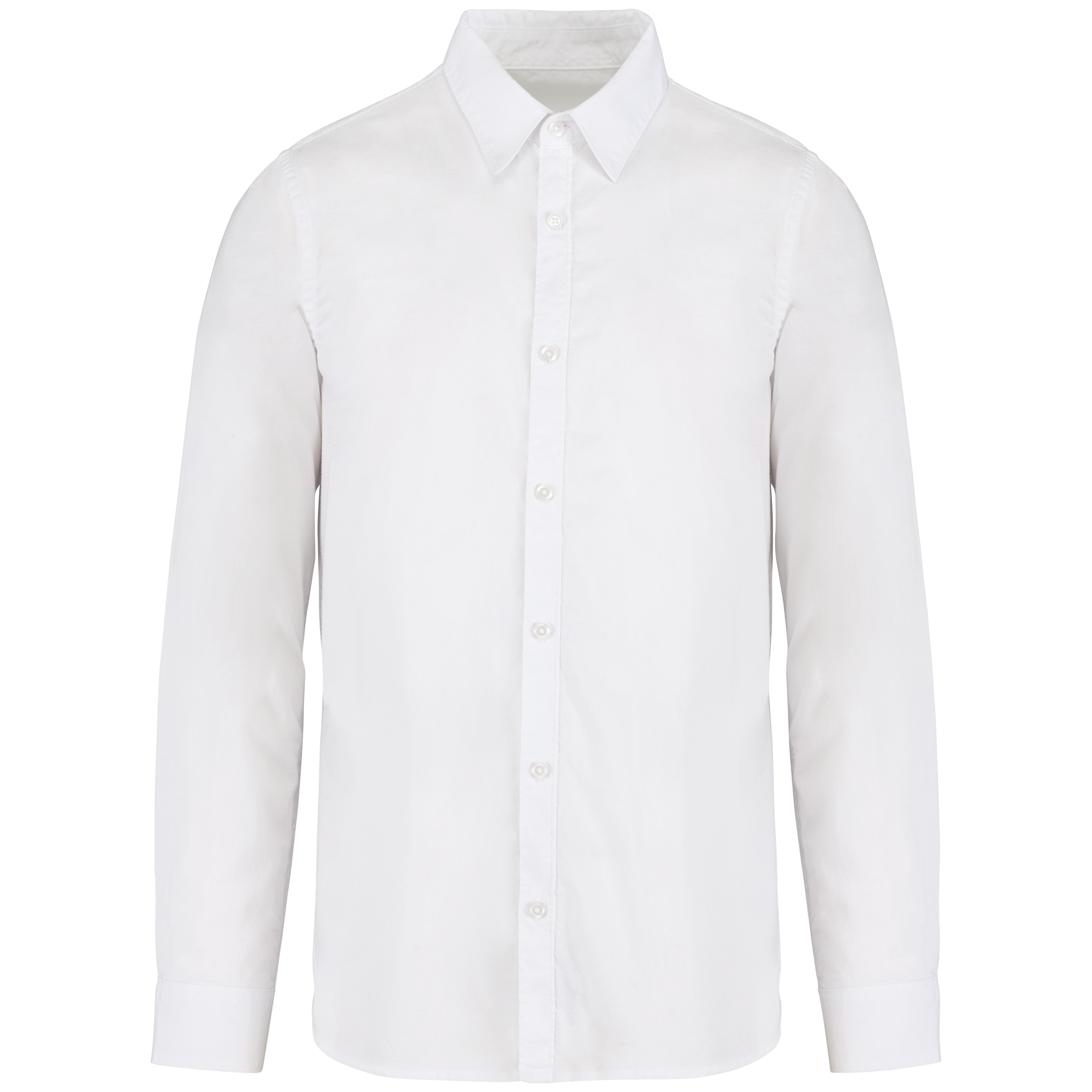 Camisa sustentável com aspecto lavado de homem - Branco lavado