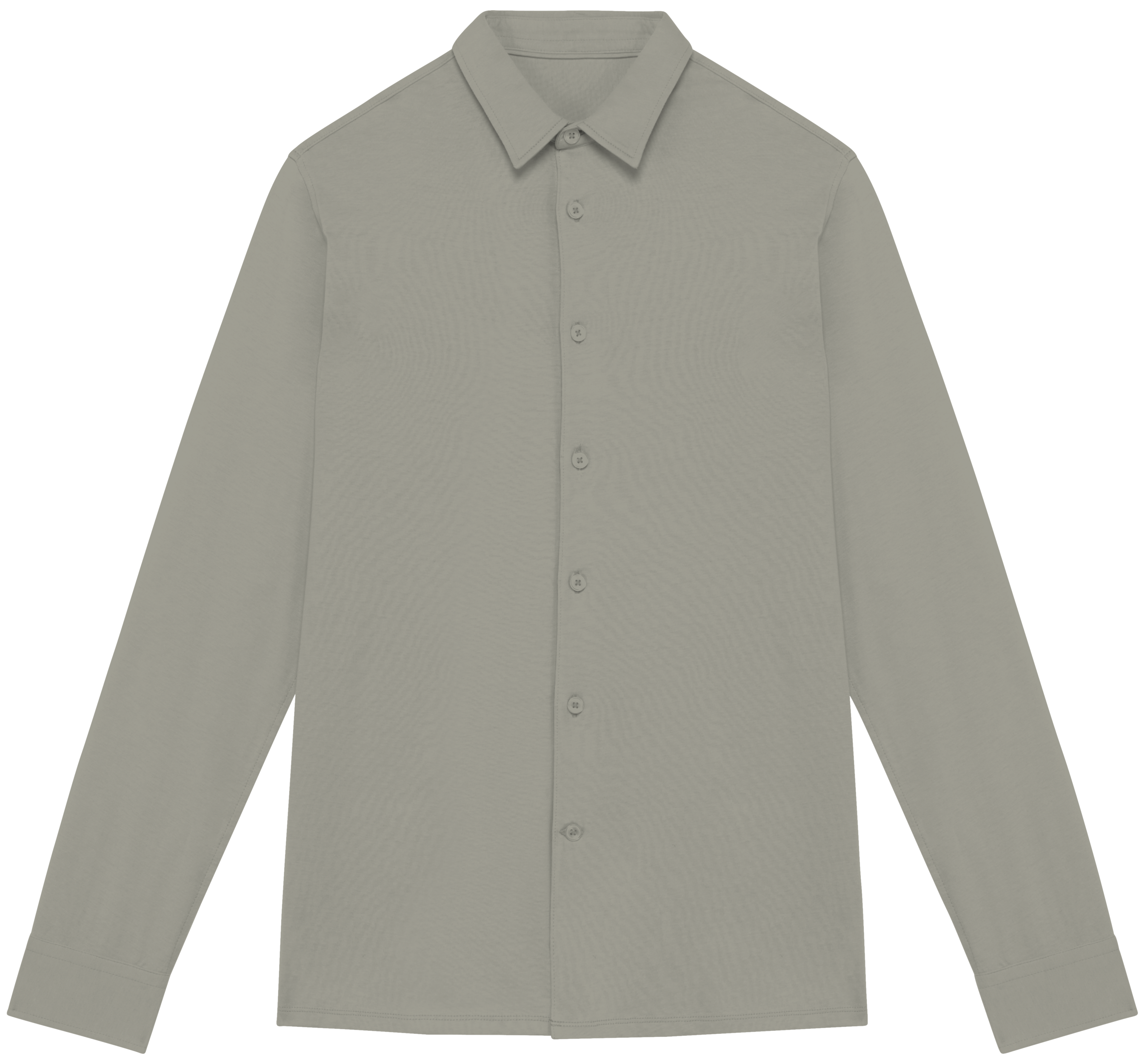 Camisa sustentável em jersey de homem - Verde amêndoa