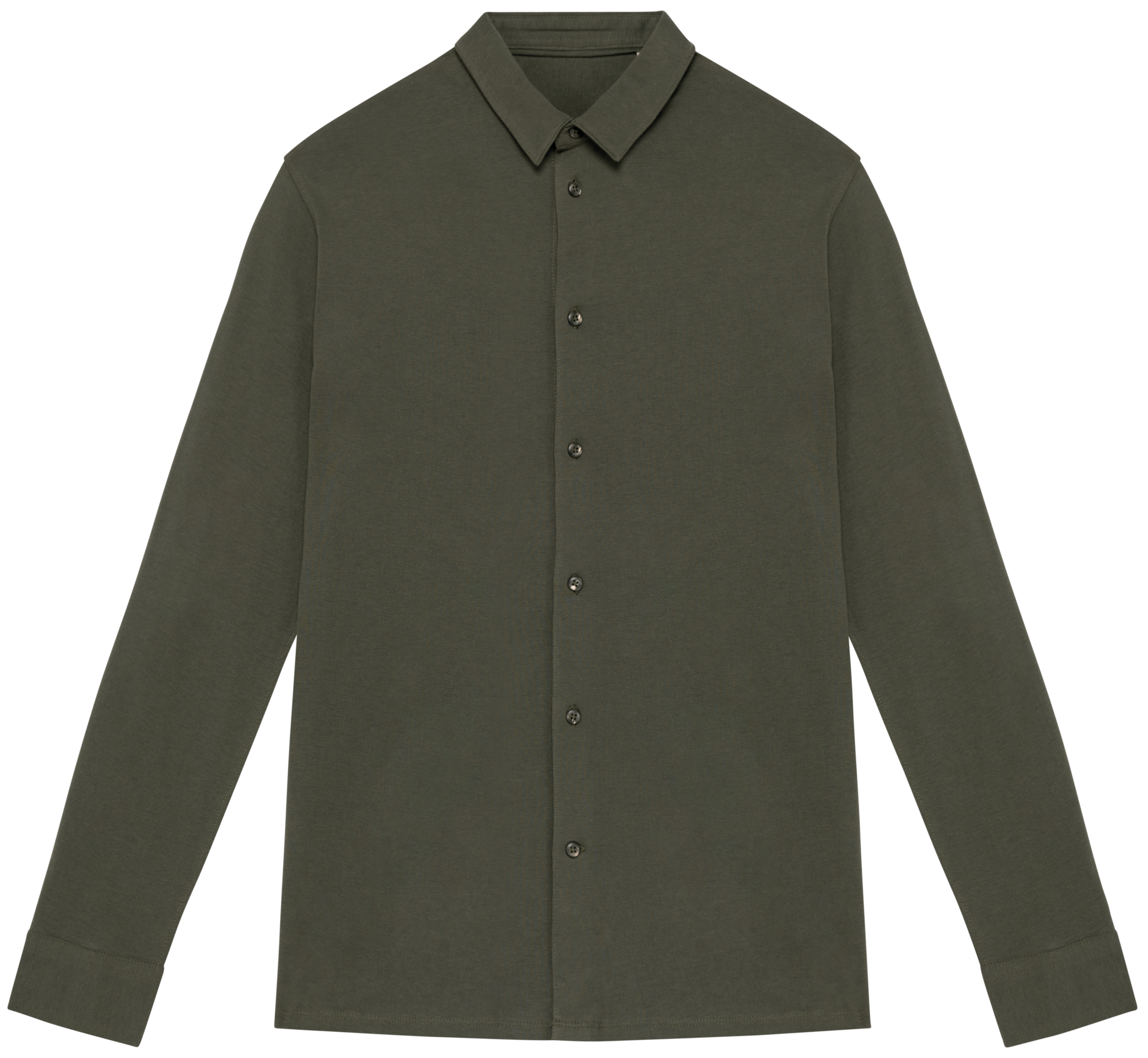 Camisa sustentável em jersey de homem - Caqui orgânico