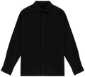 Camisa sustentável em flanela de homem - Preto