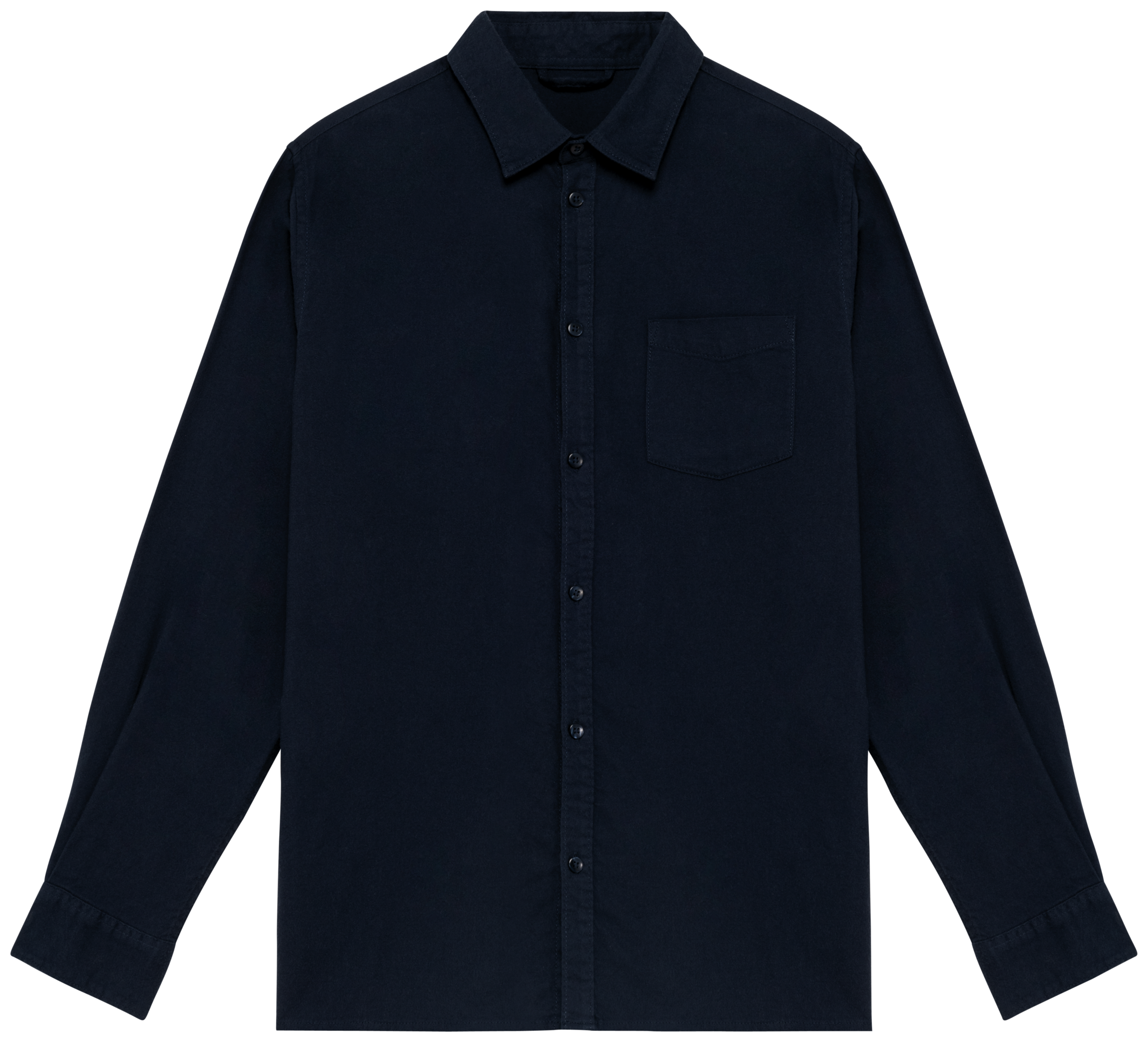 Camisa sustentável em flanela de homem - Azul marinho