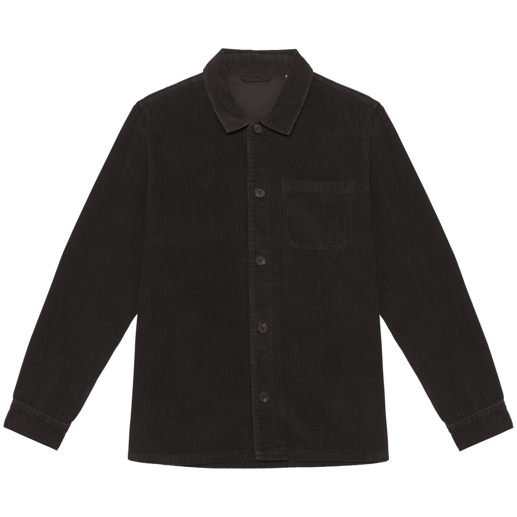 Sobrecamisa sustentável em bombazine homem - Preto lavado