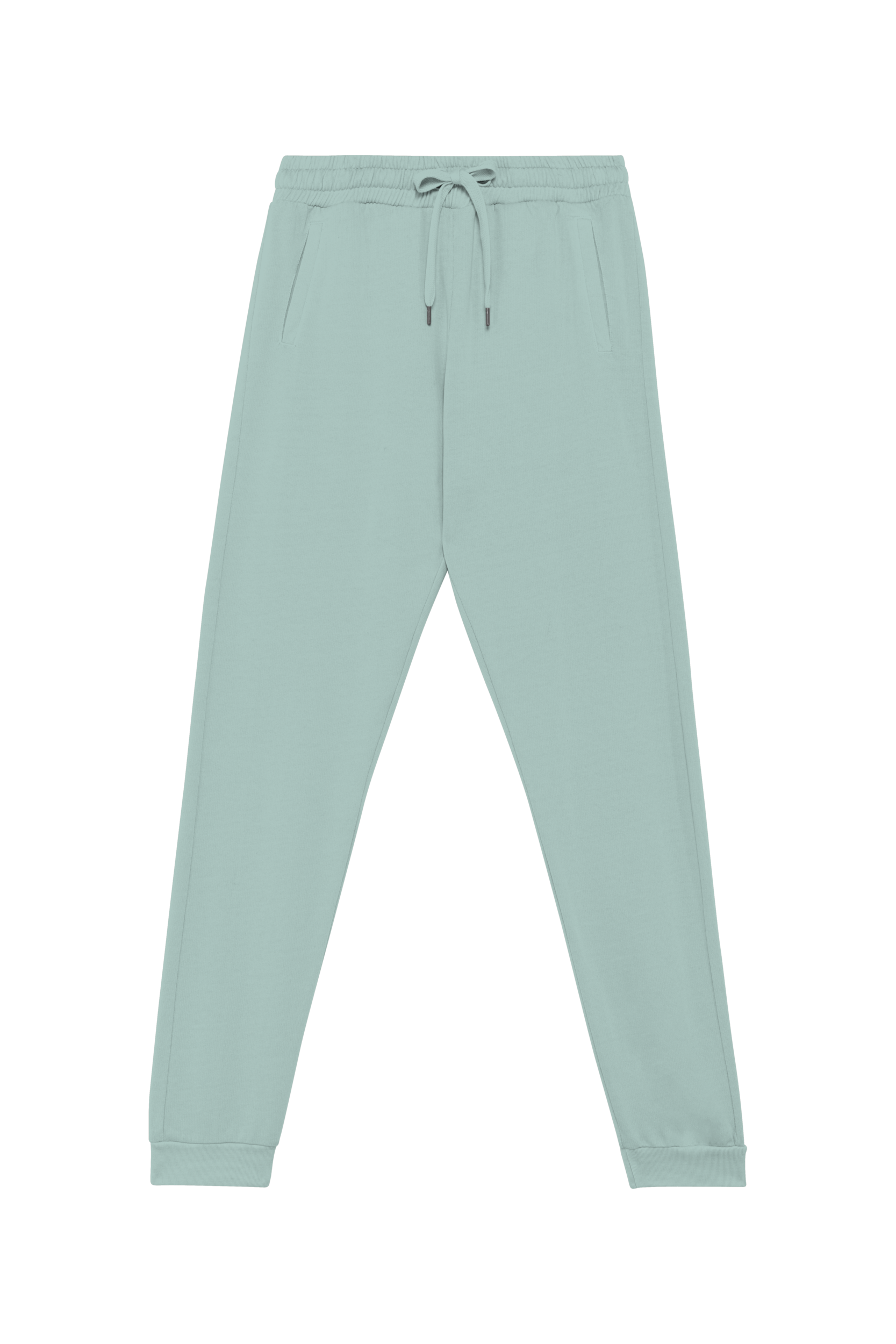 Calças de jogging eco-responsáveis French Terry unissexo - Verde jade lavado