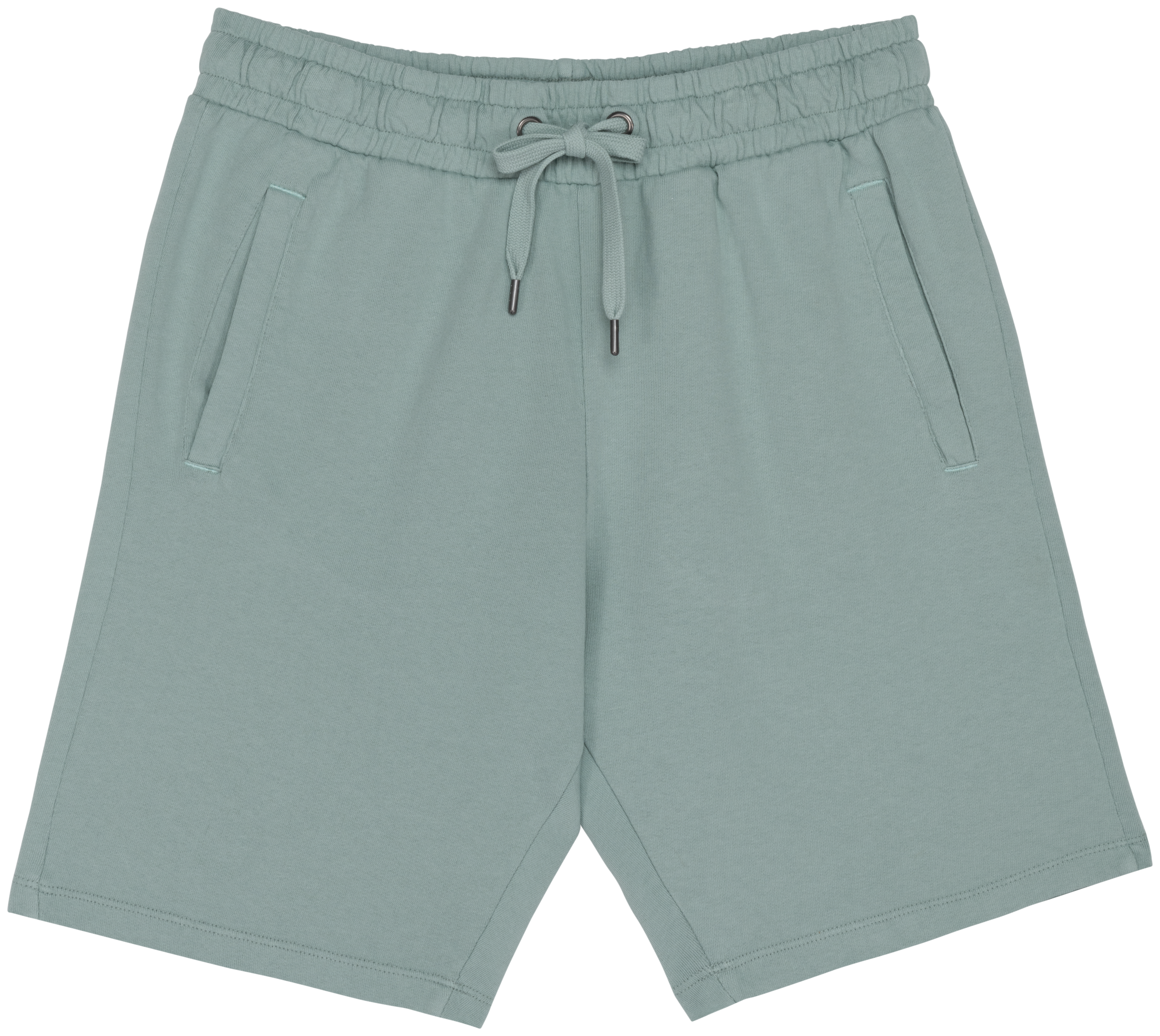 Calção sustentável French Terry de homem - Verde jade lavado