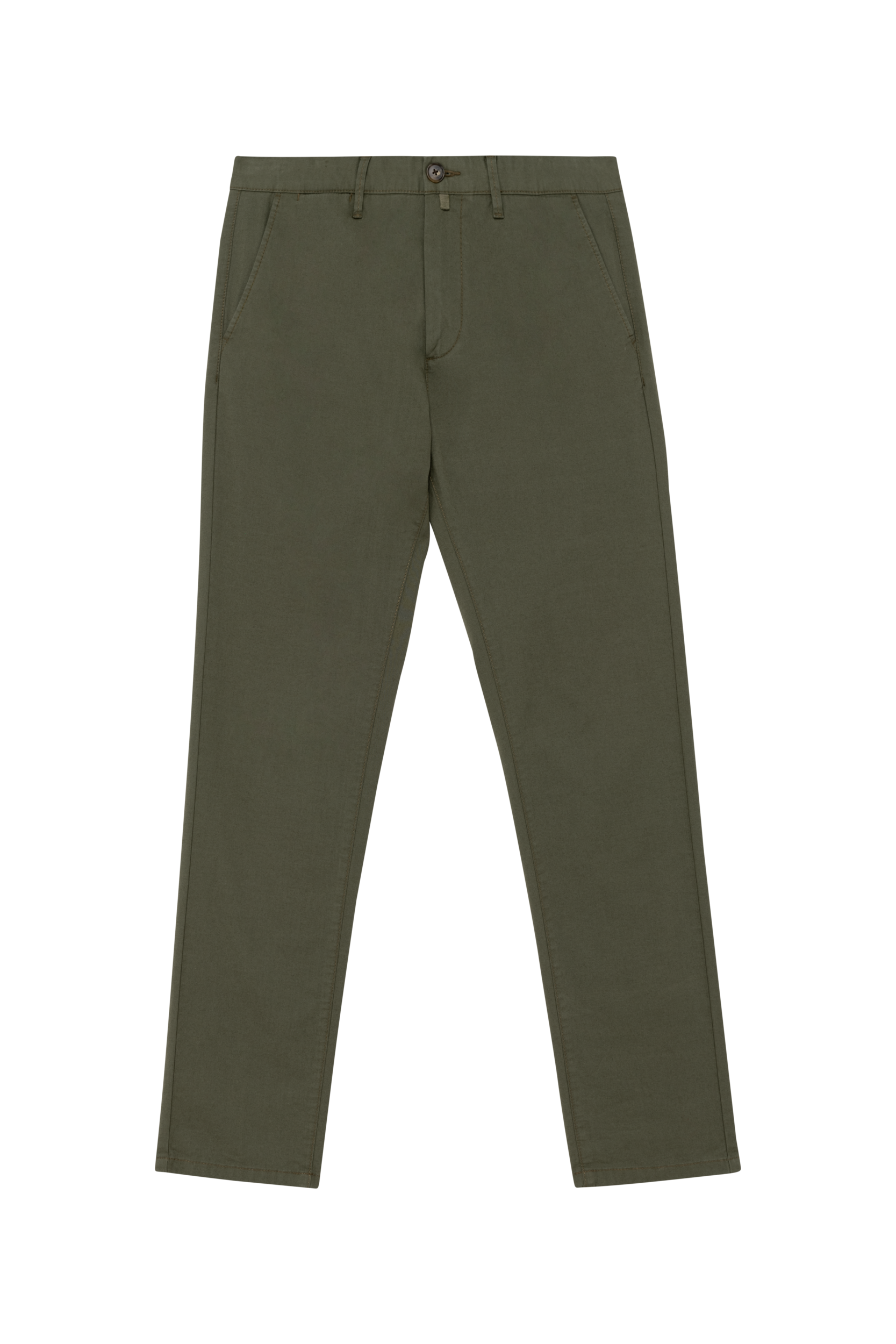 Calças chino eco-responsáveis de homem - Caqui orgânico