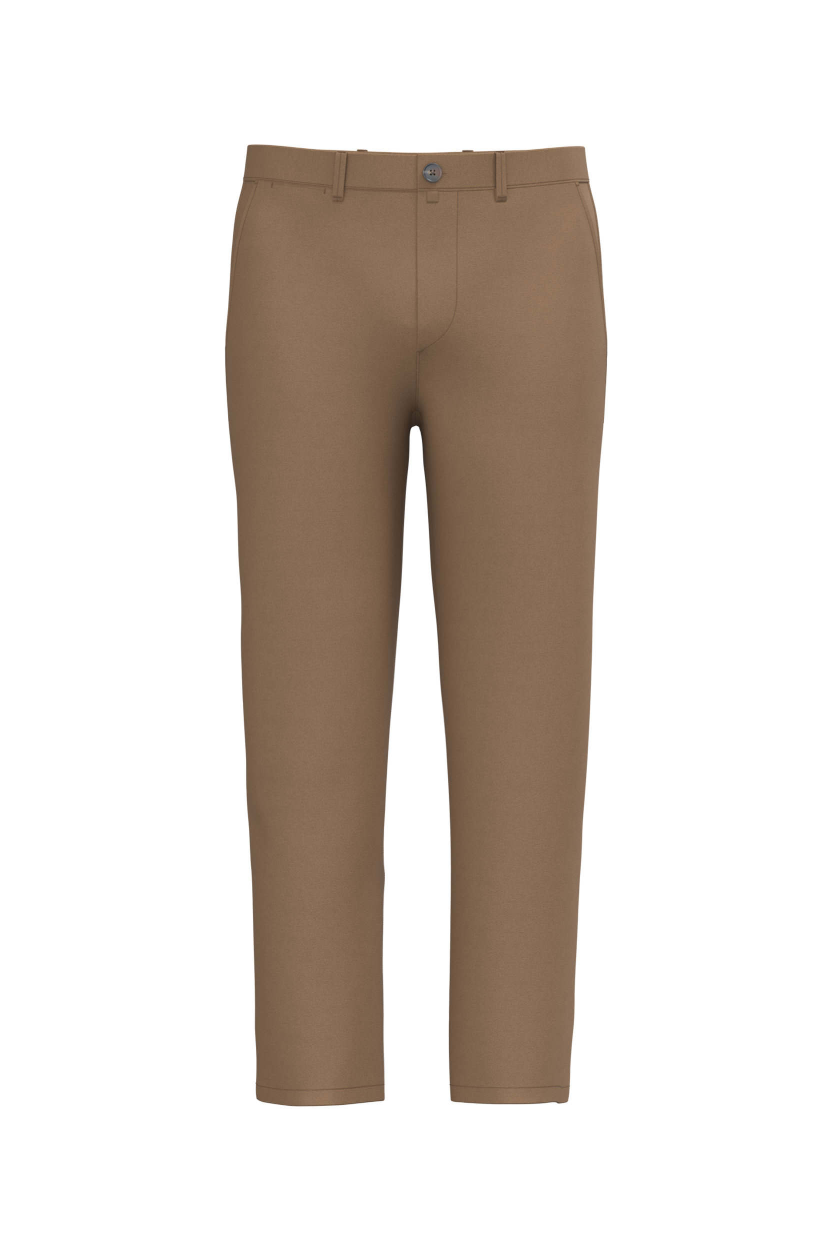 Calças chino eco-responsáveis de homem - Camel escuro