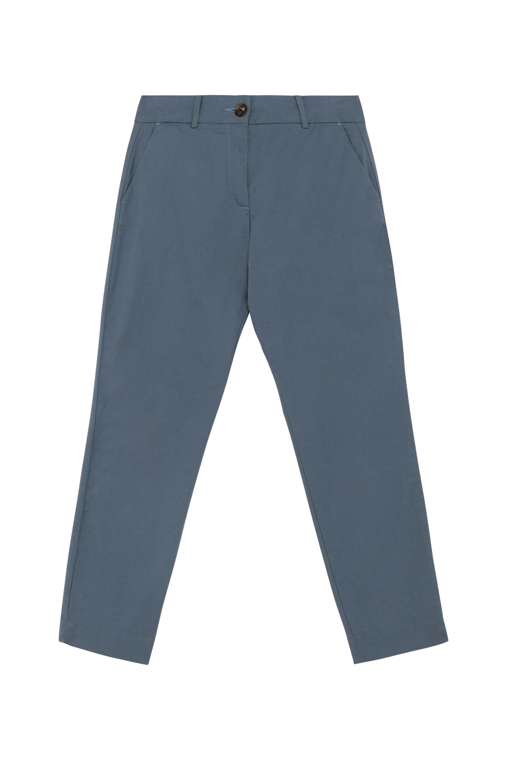 Calças chino 7/8 eco-responsáveis de senhora - Cinzento mineral