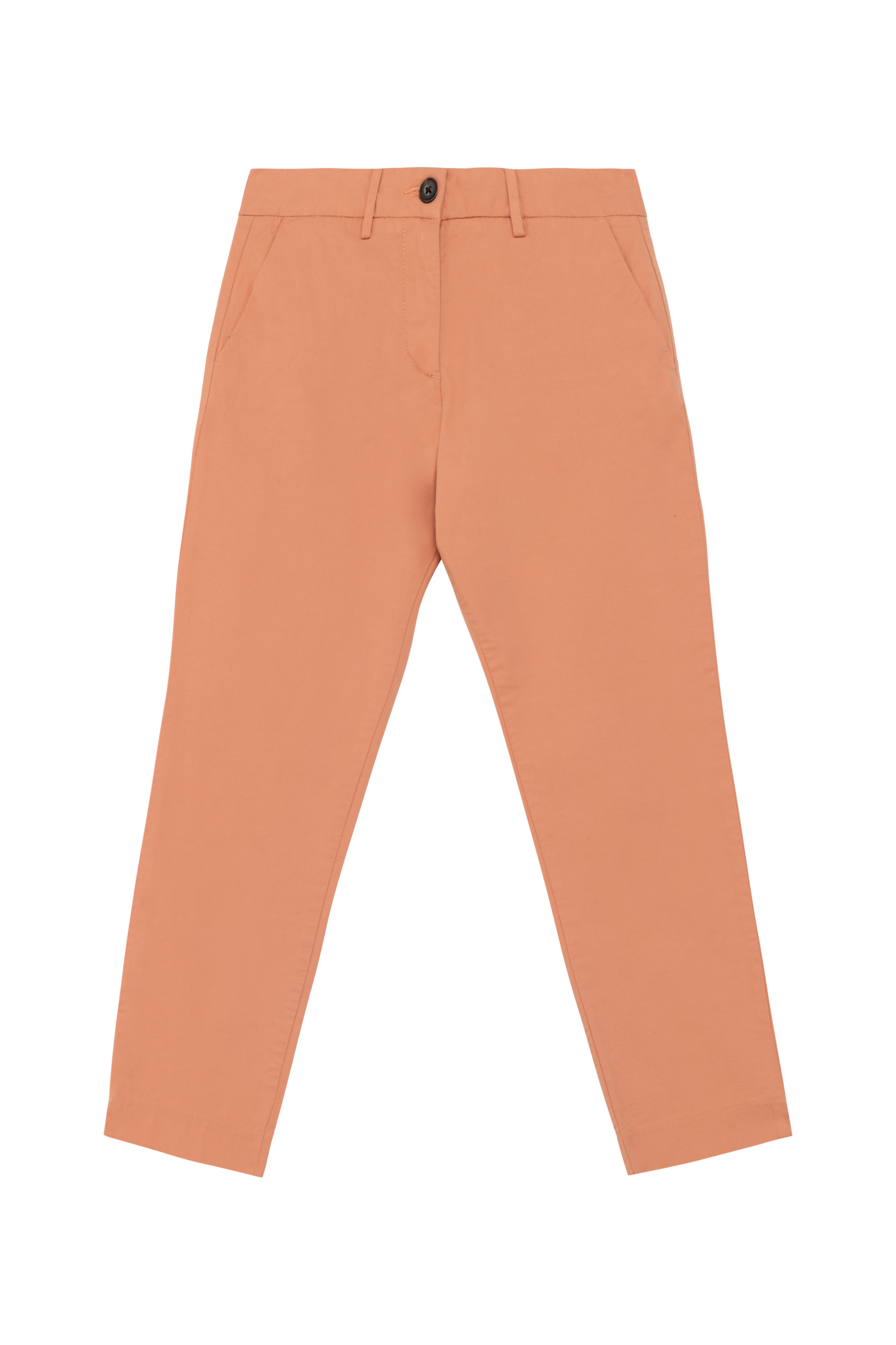 Calças chino 7/8 eco-responsáveis de senhora - Peach